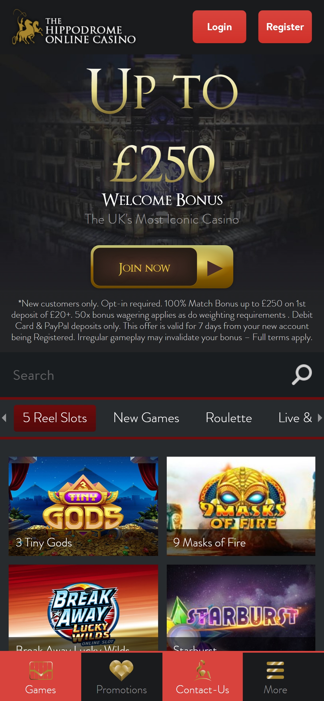 Hippodrome Online Casino Mobile Review