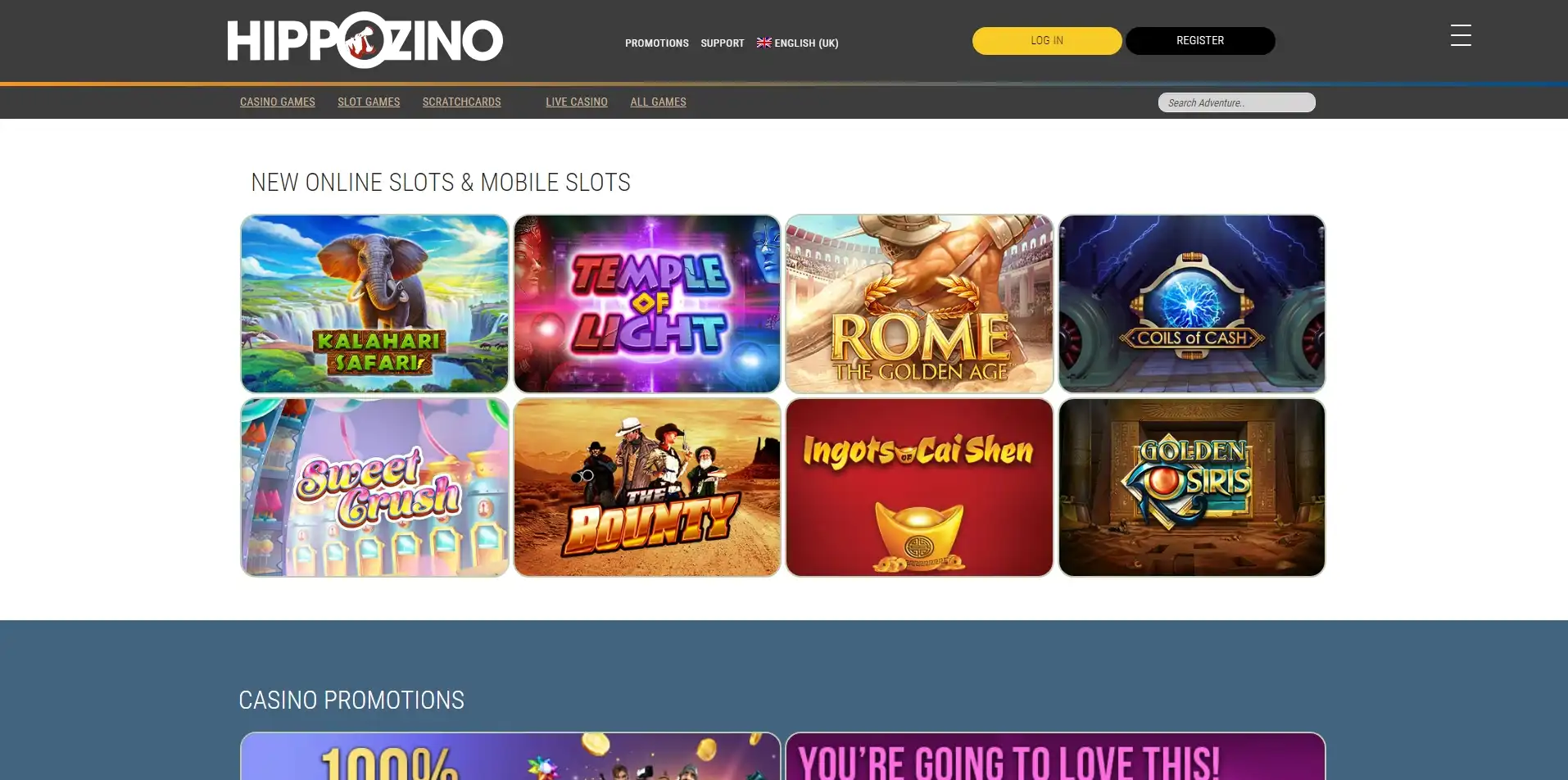 Hippozino Casino Games