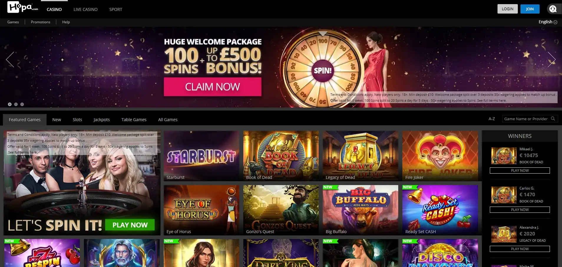 Hopa Casino Review