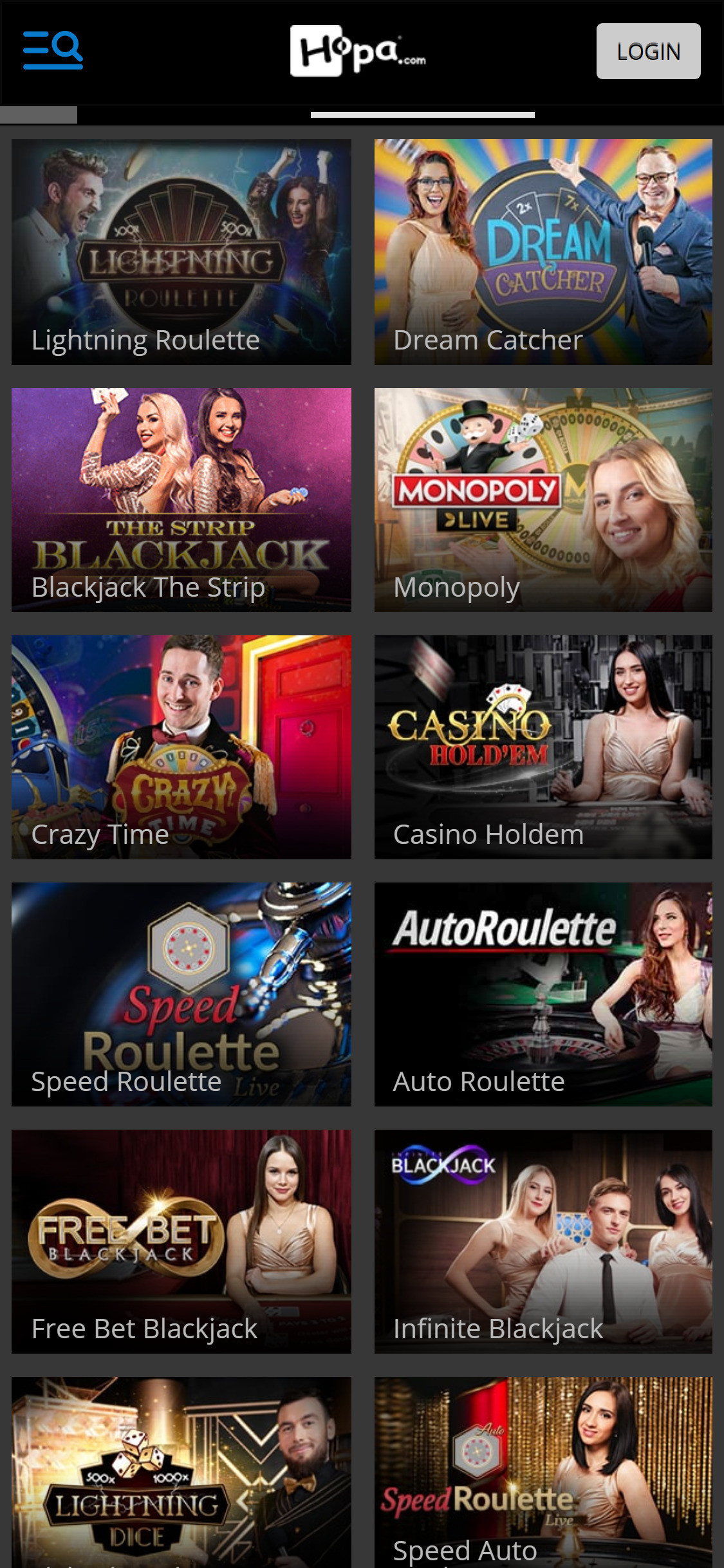 Hopa Casino Mobile Live Dealer Games Review