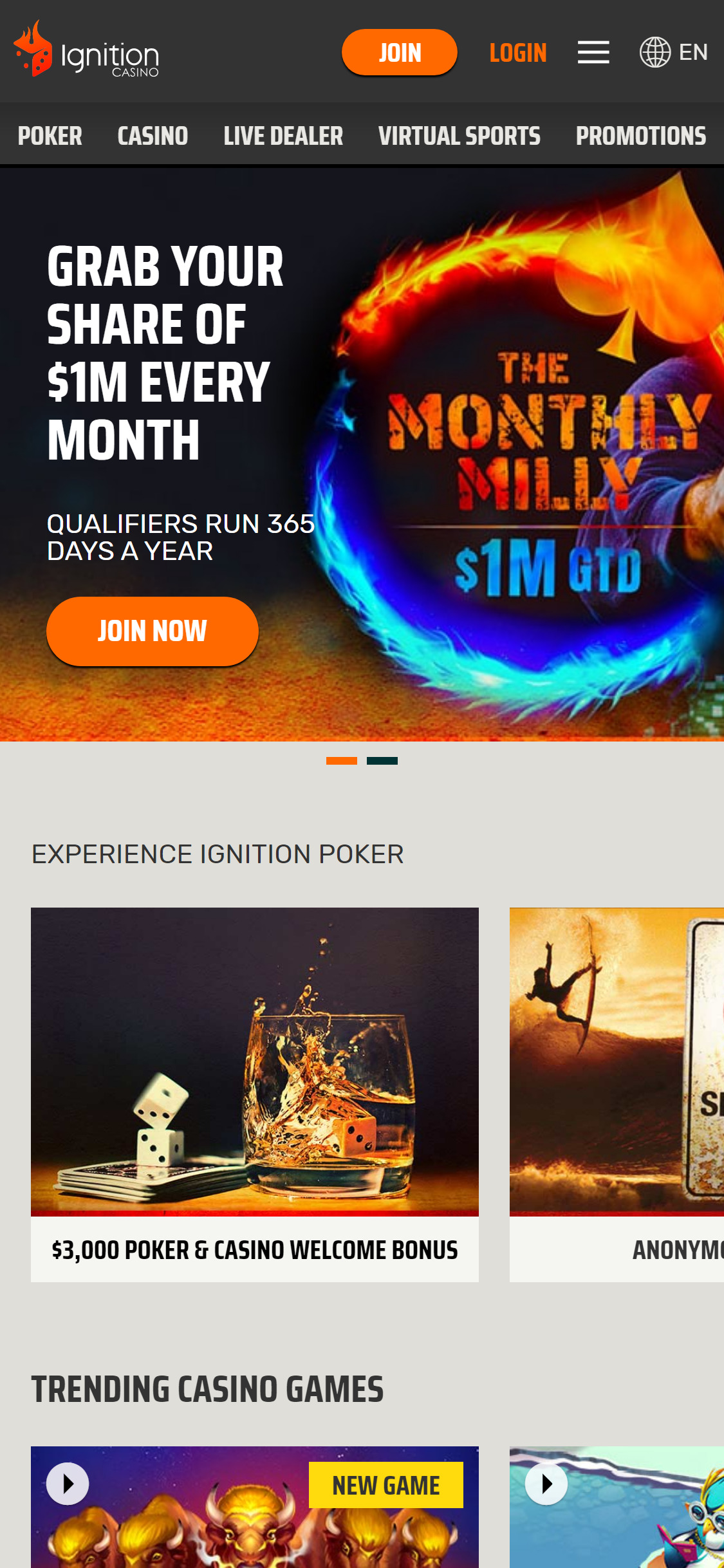 Ignition Casino Mobile Review