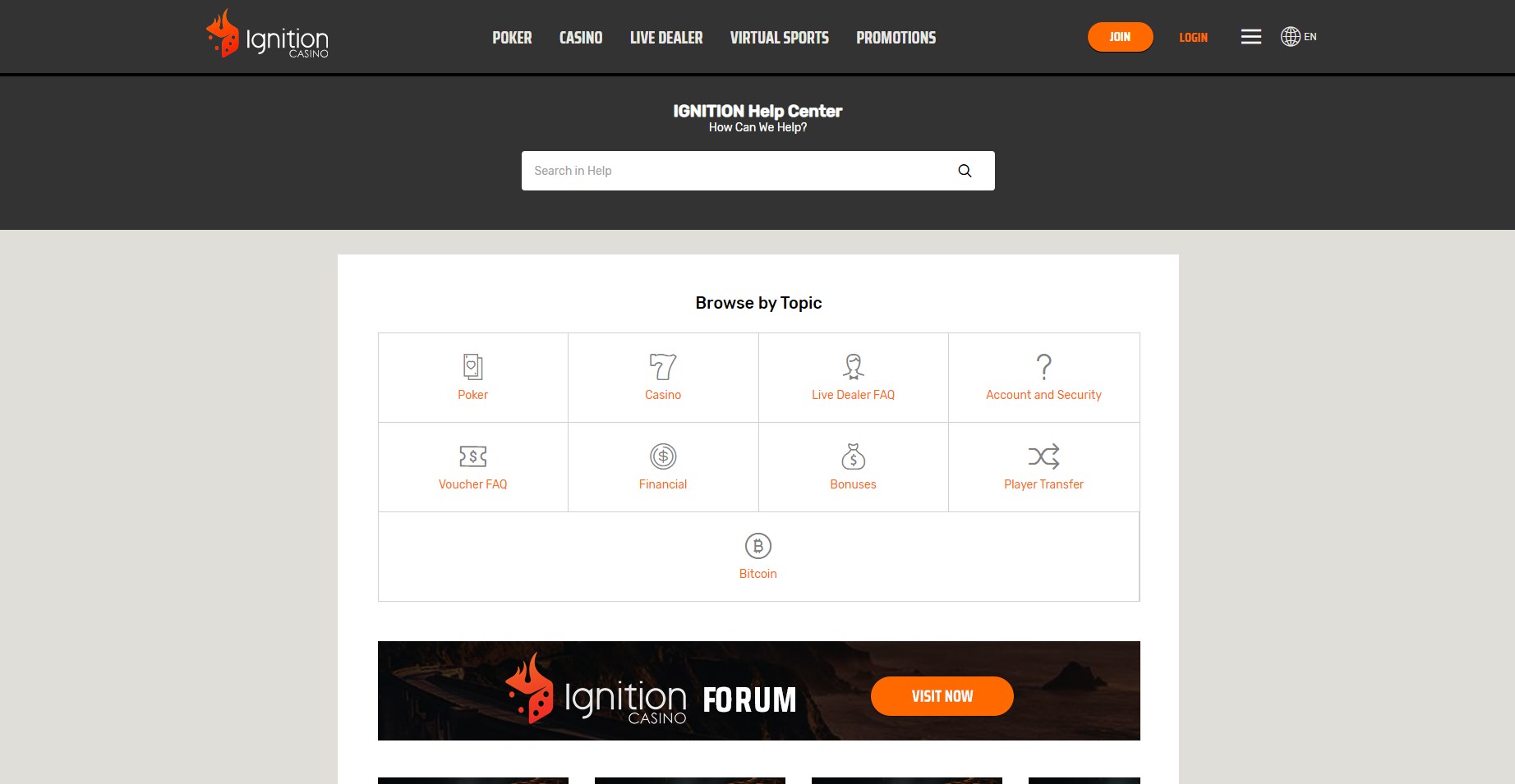 Ignition Casino Support