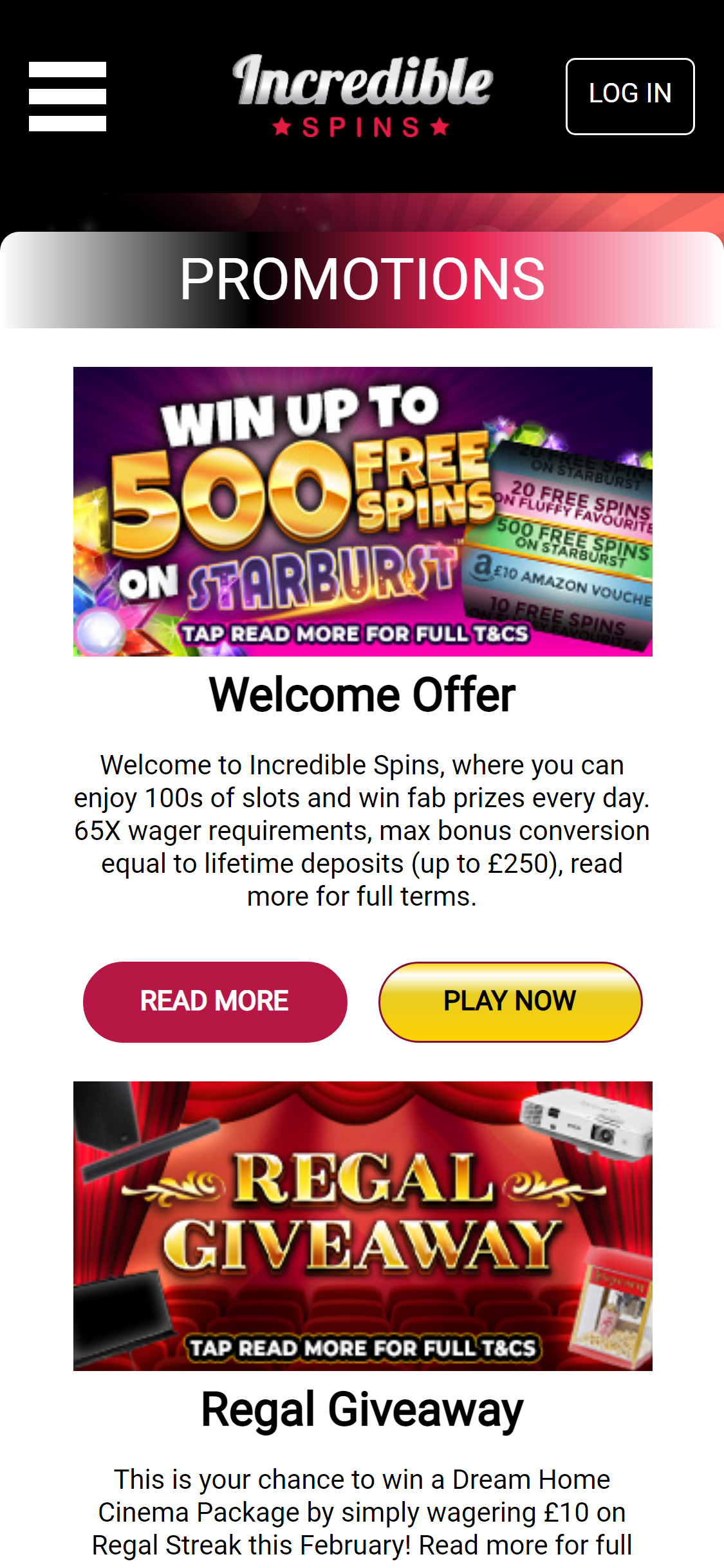 Incredible Spins Casino Mobile No Deposit Bonus Review
