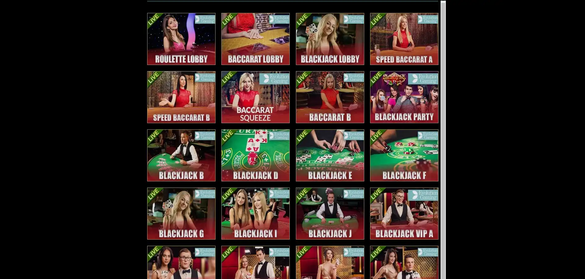 iWonVegas Casino Live Dealer Games