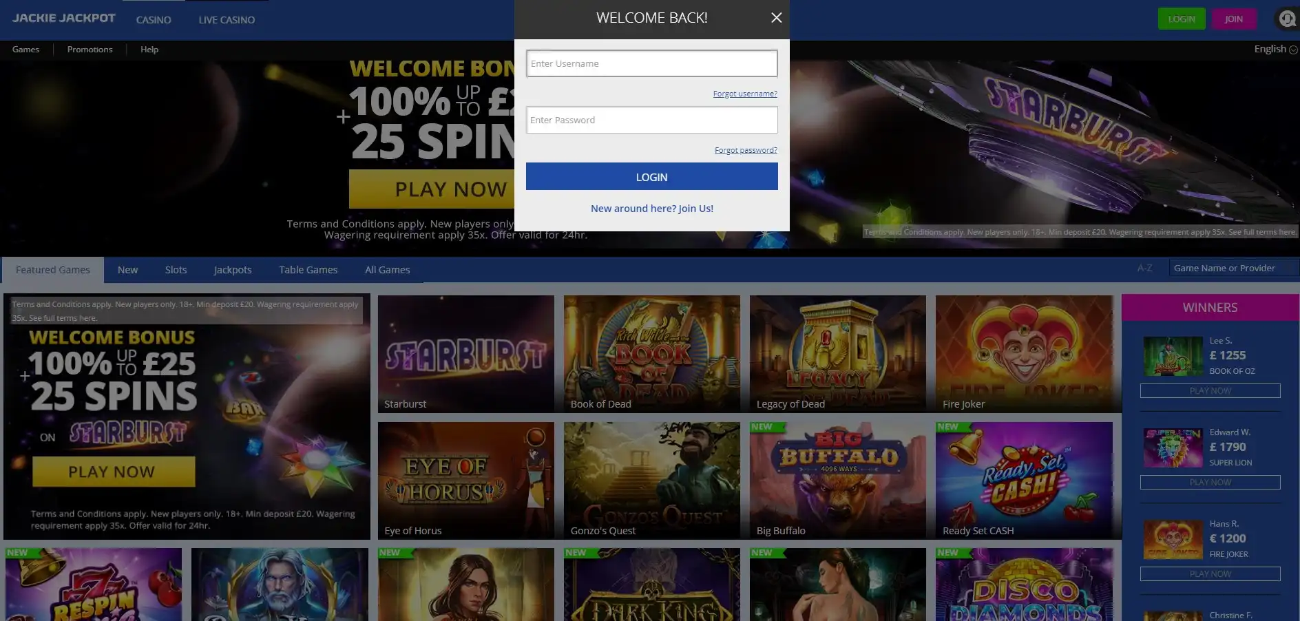 Jackie Jackpot Casino Login
