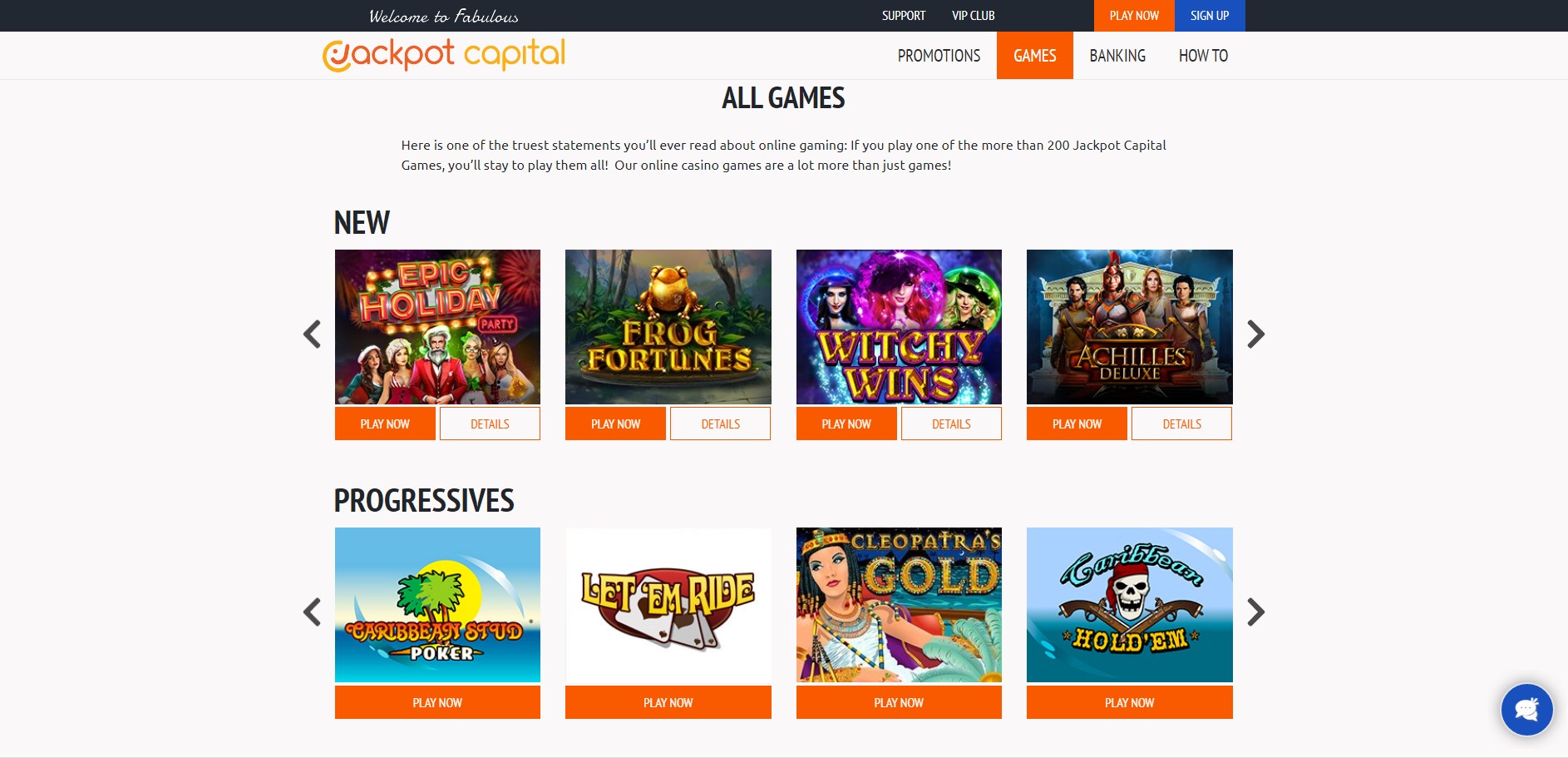 Jackpot Capital Casino Games