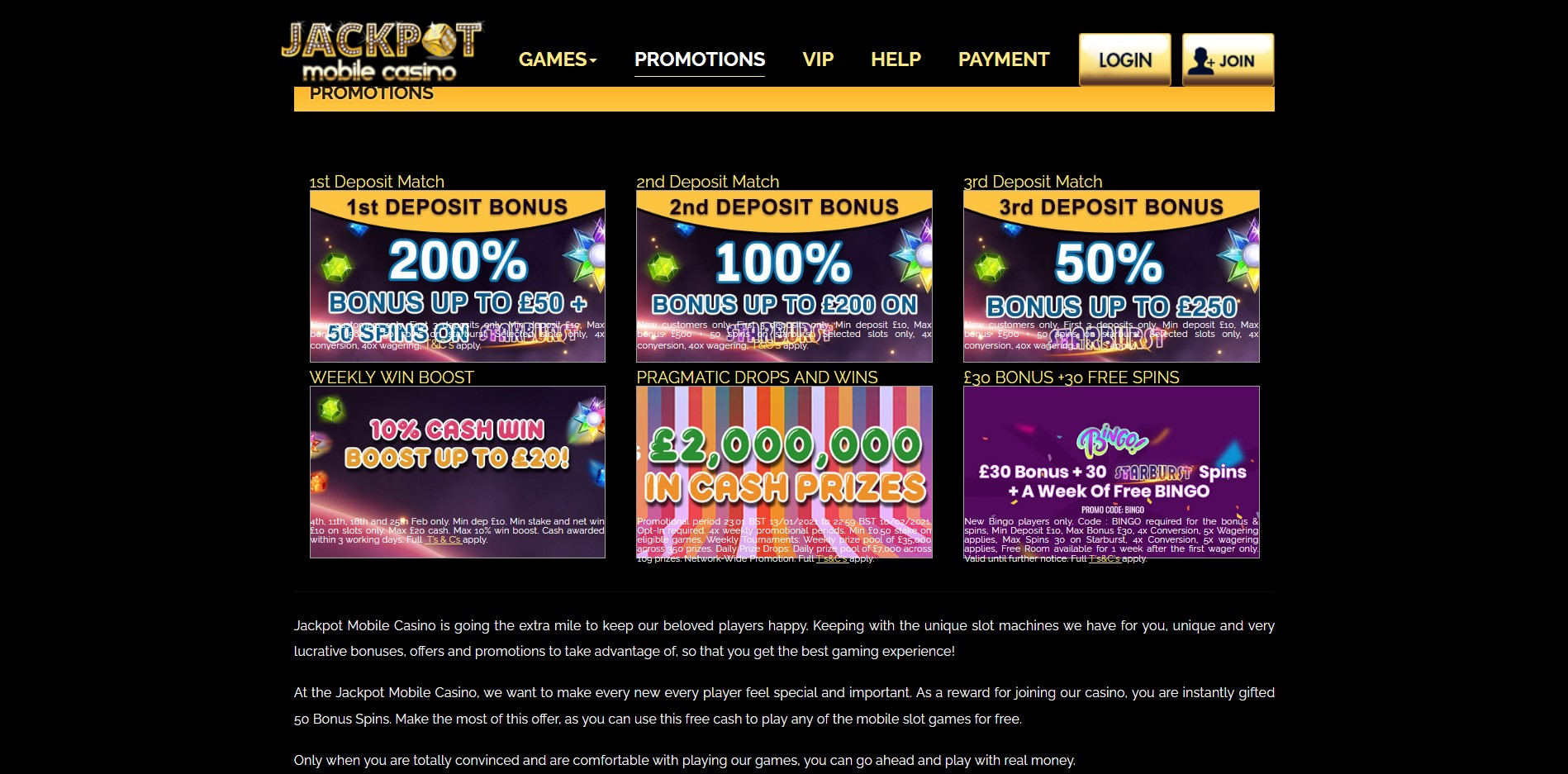 Jackpot Mobile Casino UK No Deposit Bonus
