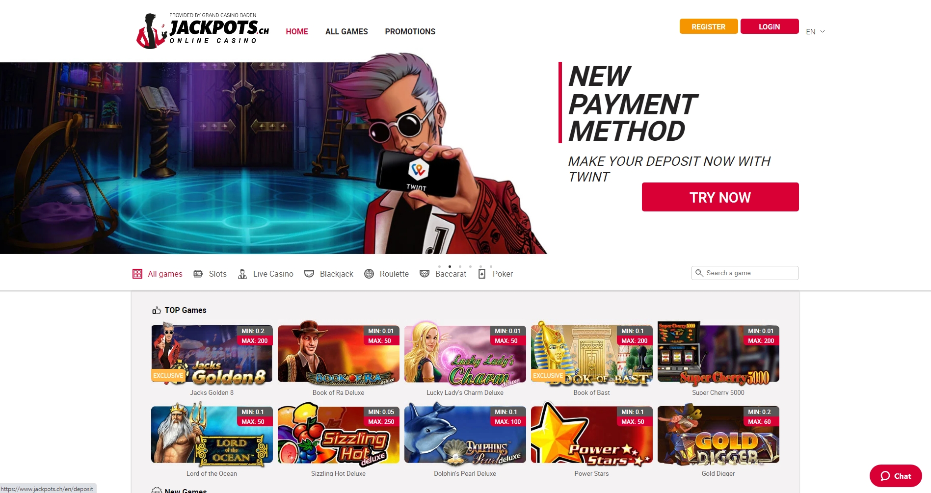 Jackpots CH Casino Review