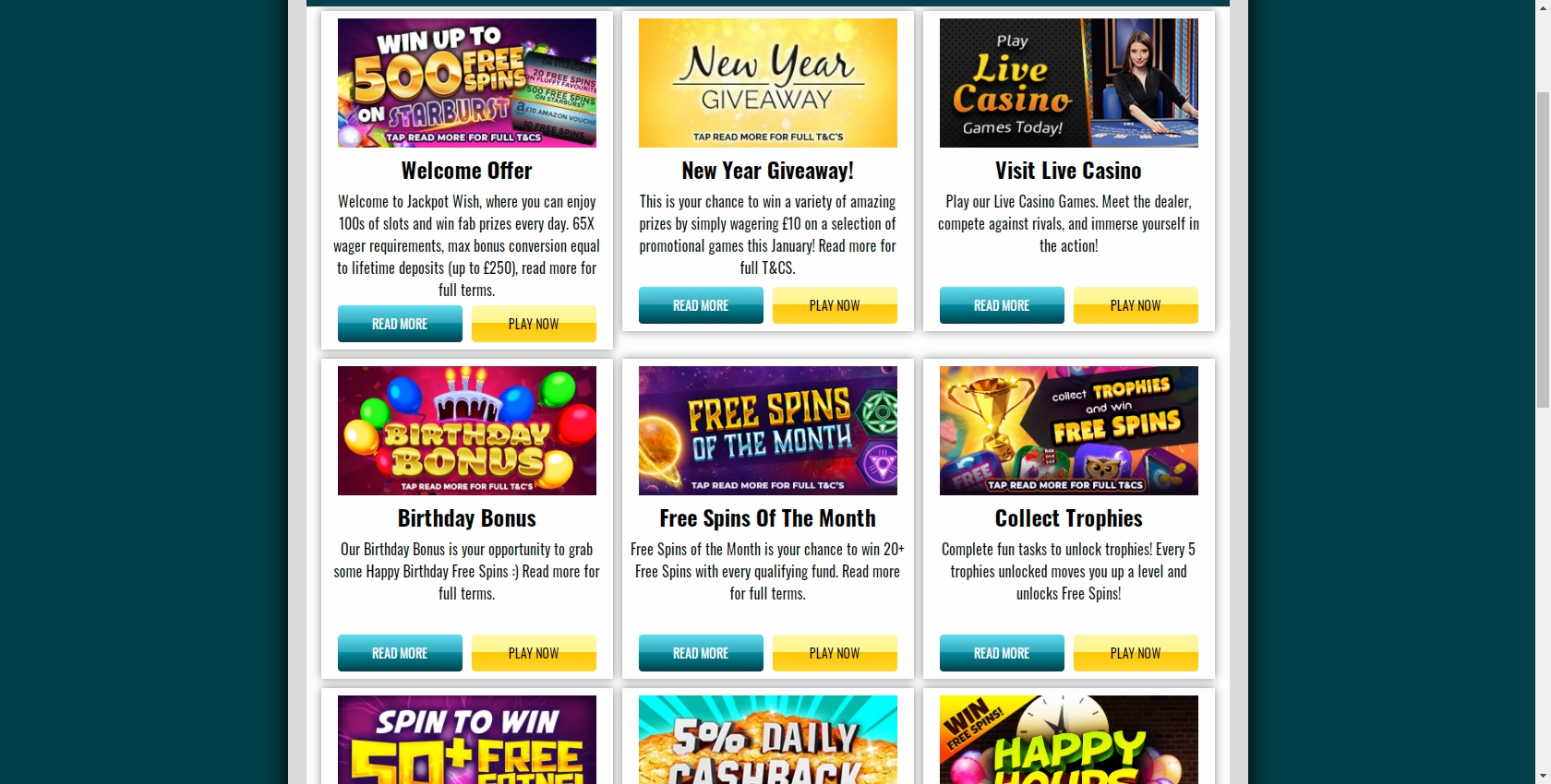 Jackpot Wish Casino No Deposit Bonus