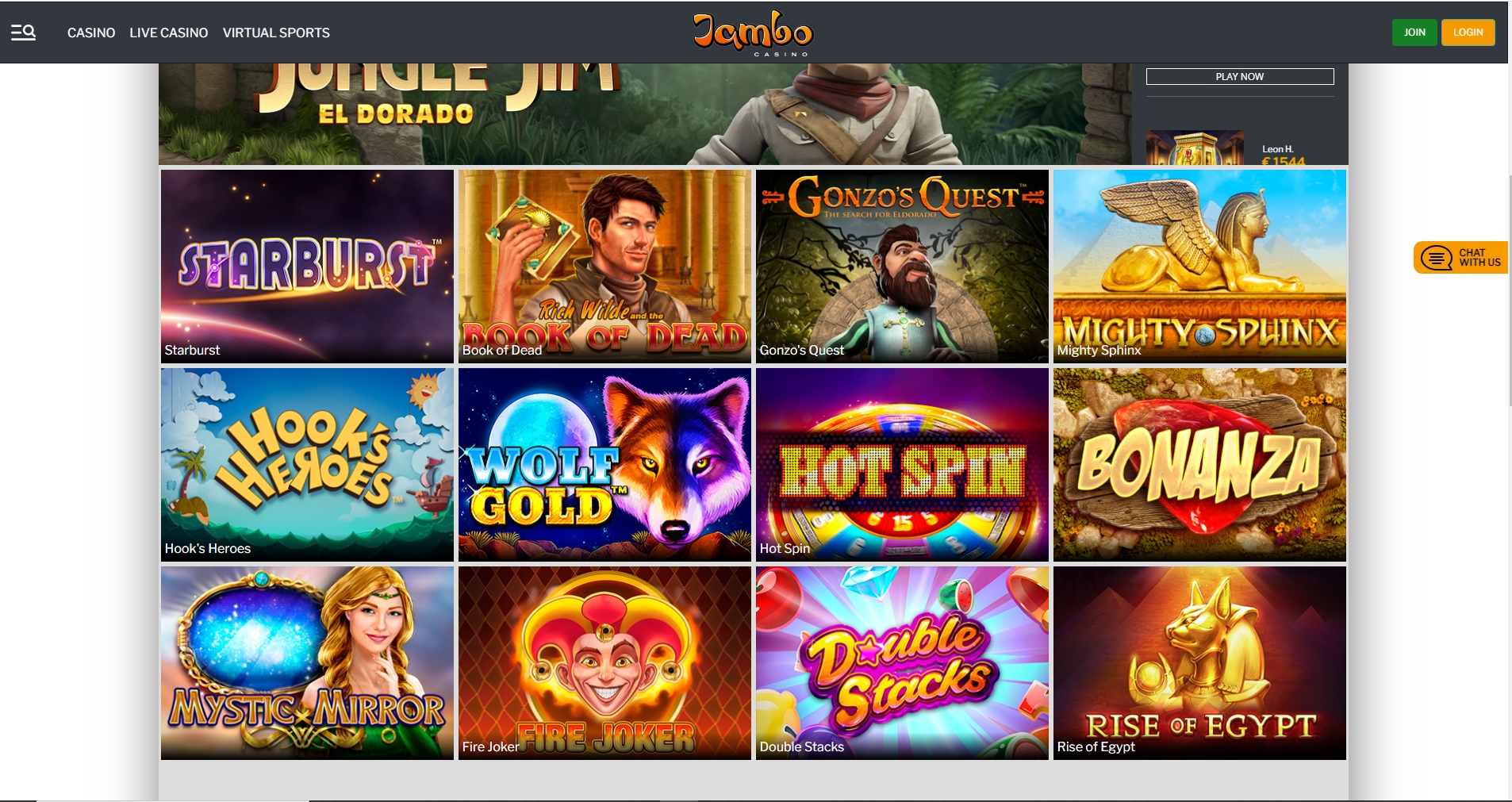 Jambo Casino Games