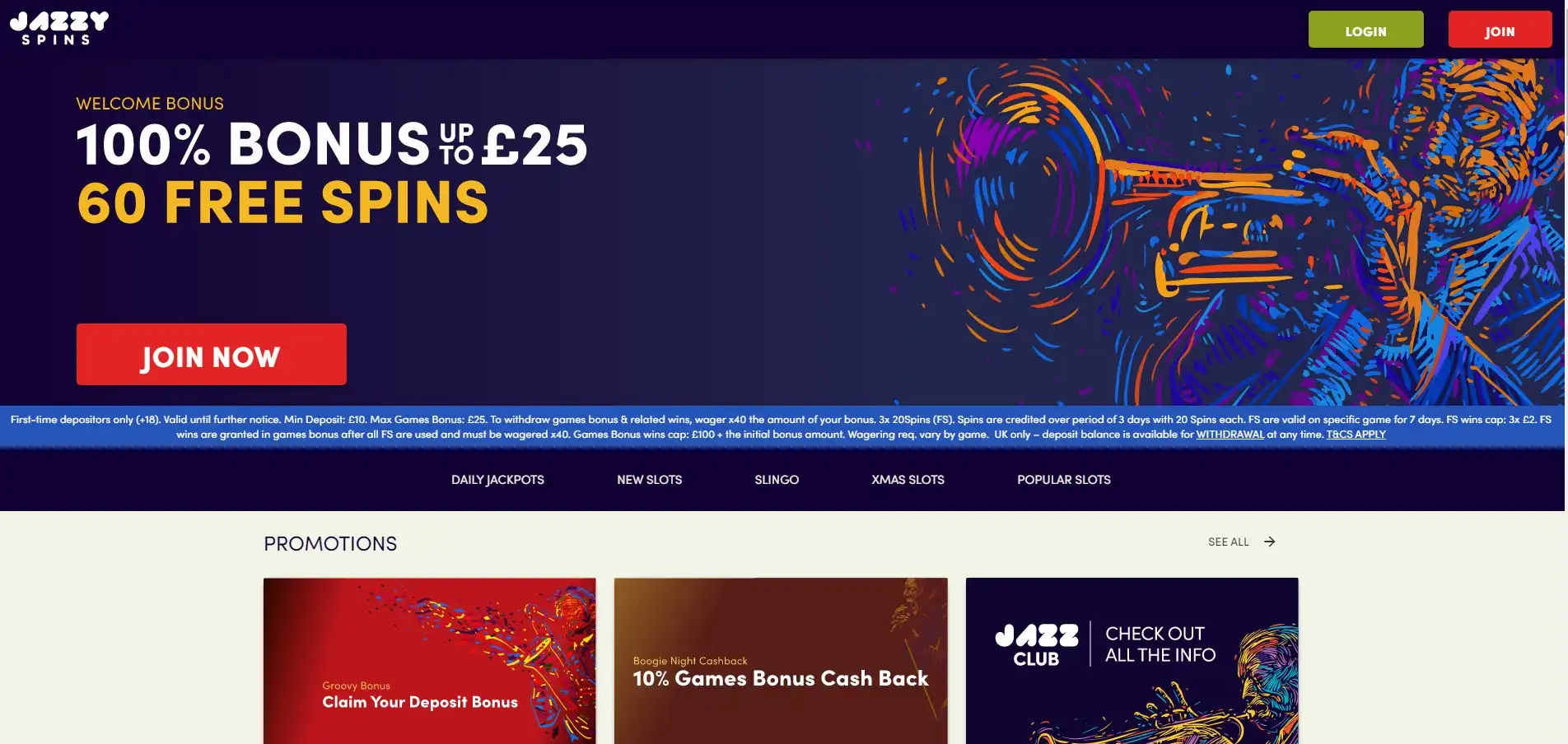 Jazzy Spins Casino Review