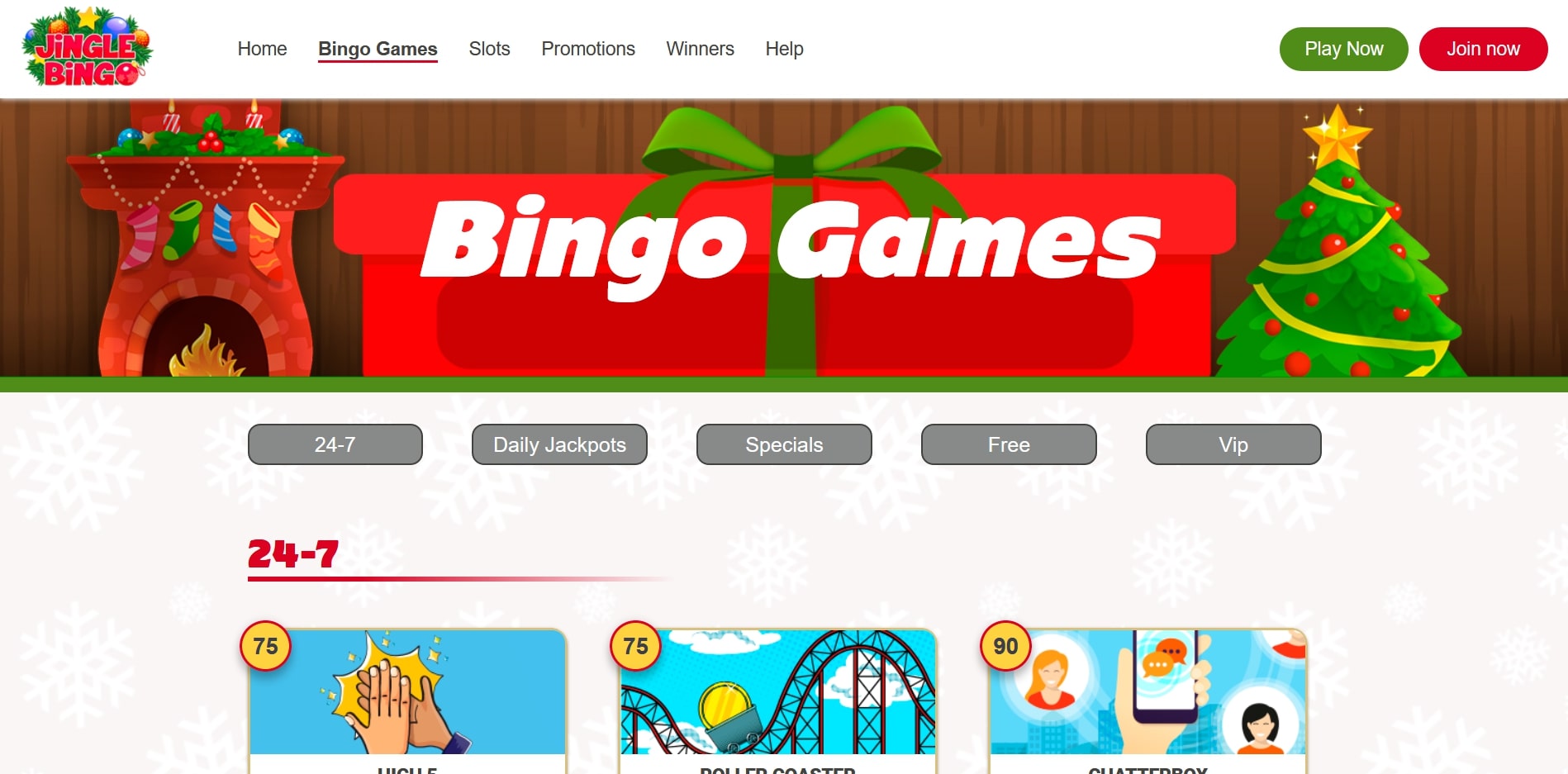 Jingle Bingo Casino Games