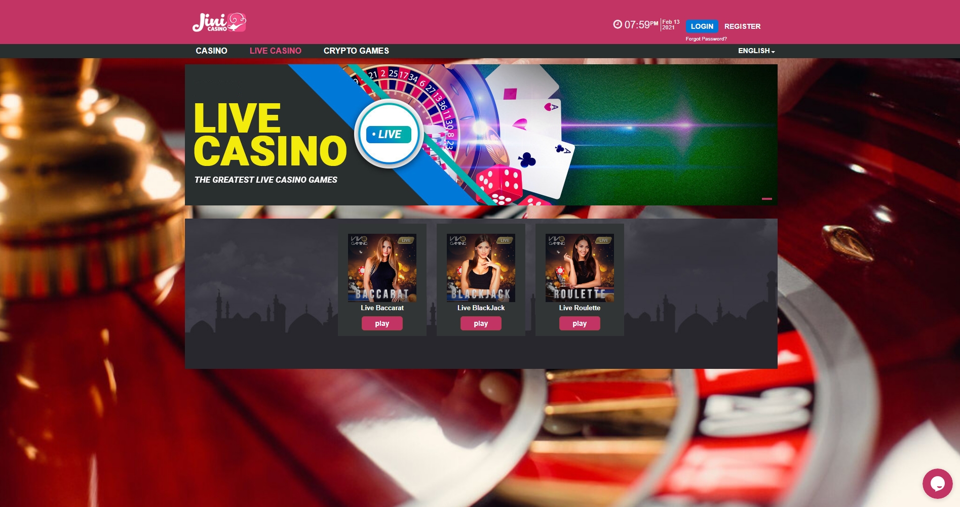Jinni Casino Live Dealer Games