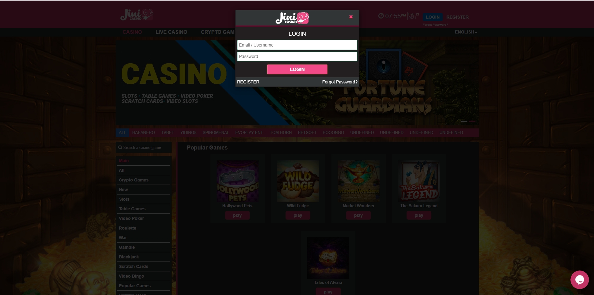 Jinni Casino Login