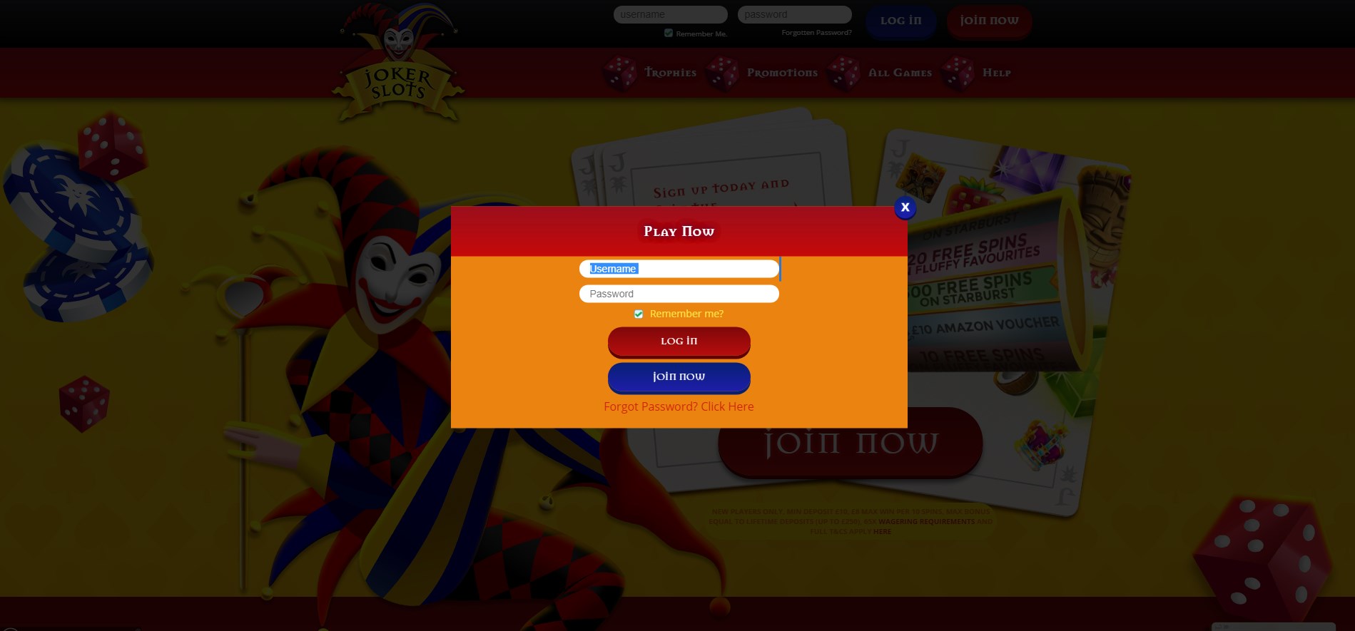 Joker Slots Casino Login