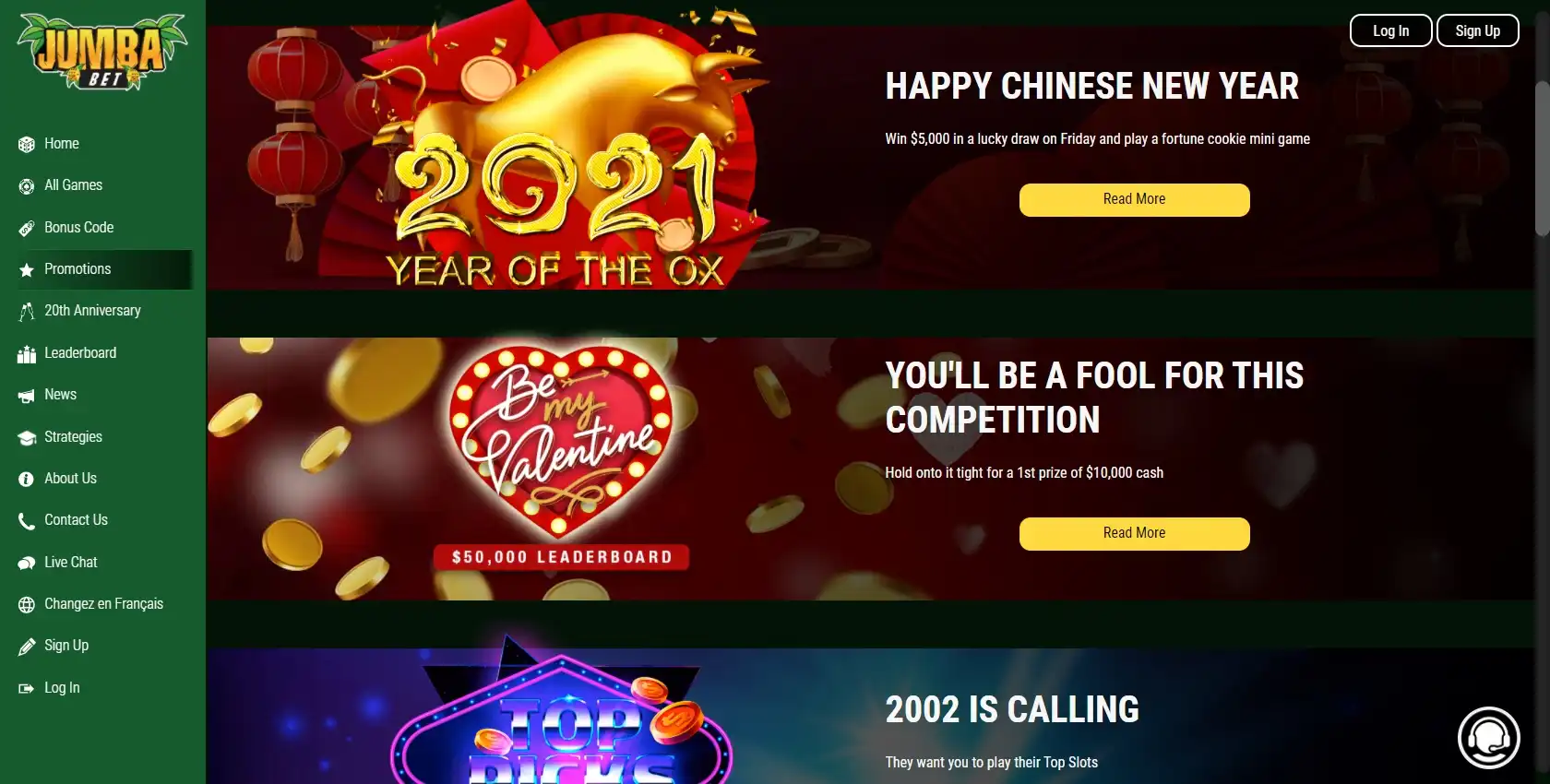 Jumba Bet Casino No Deposit Bonus