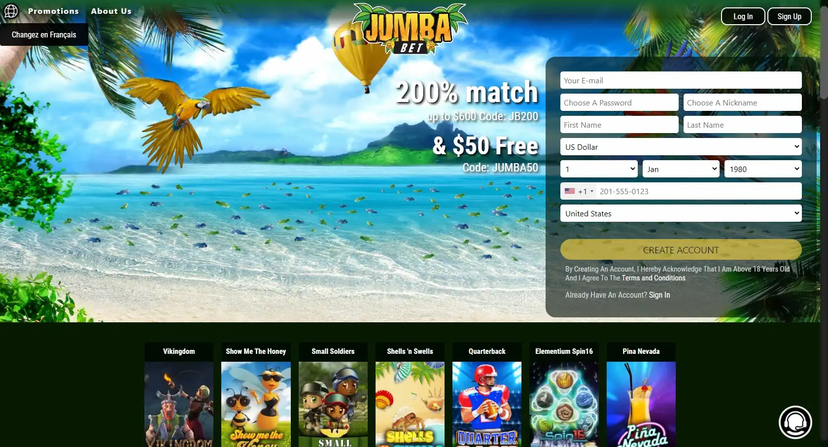 Jumba Bet Casino Review