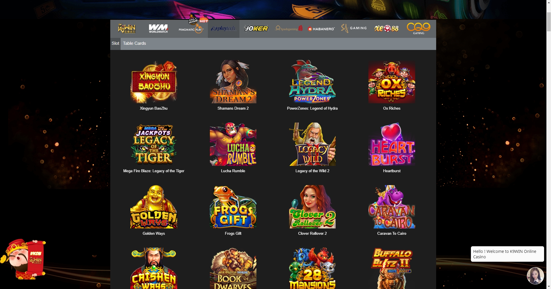 K9WIN Online Casino Games
