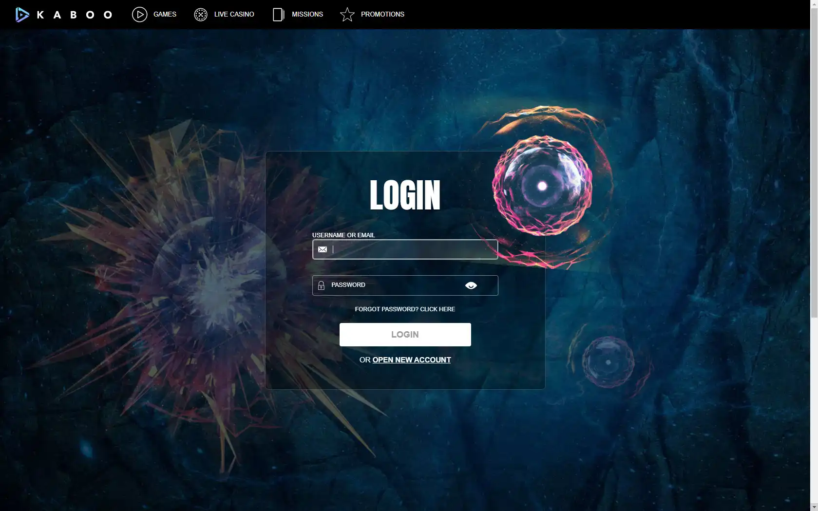 Kaboo Casino Login