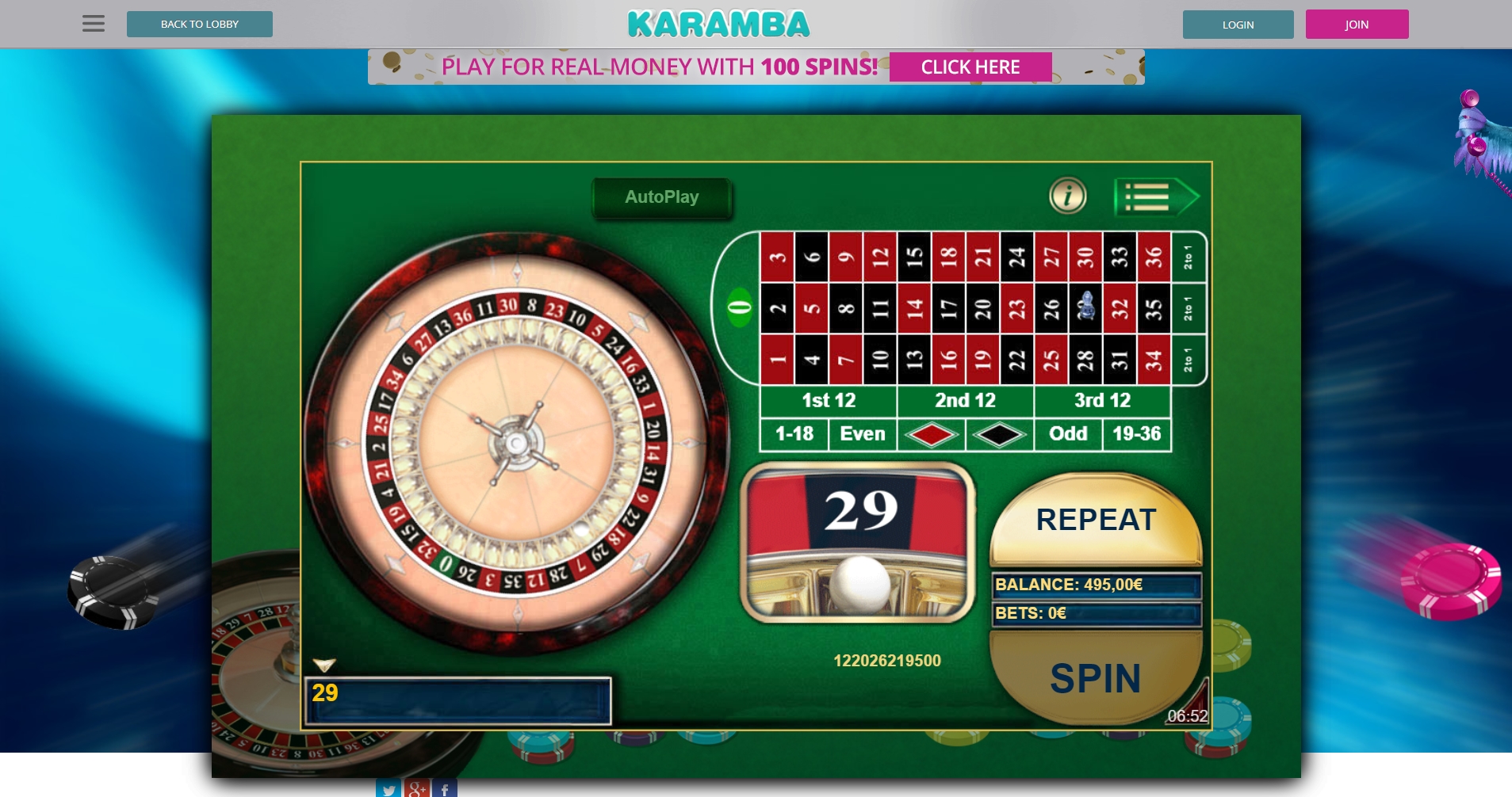Karamba Casino Casino Games