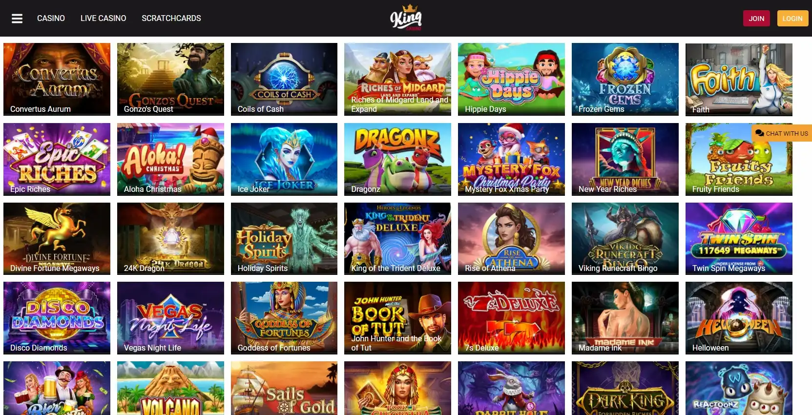 King Casino Games