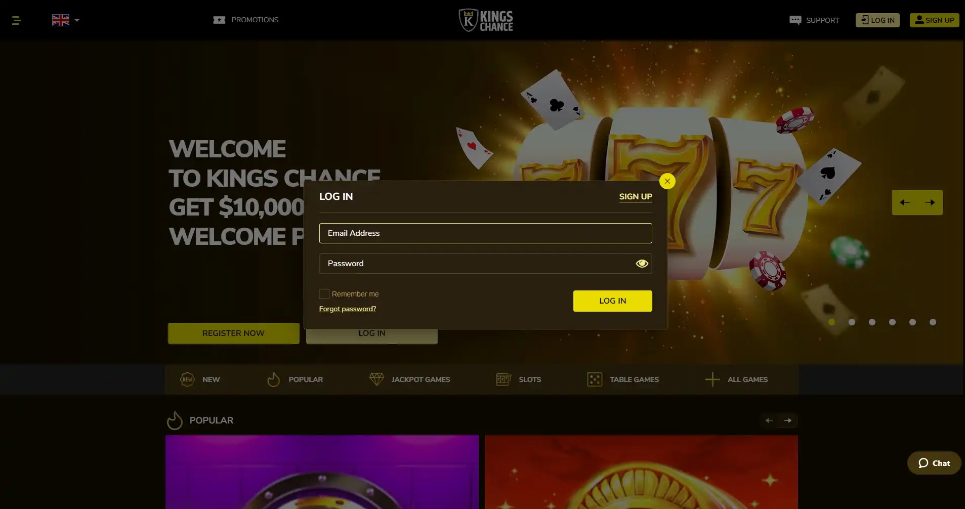 Kings Chance Casino Login