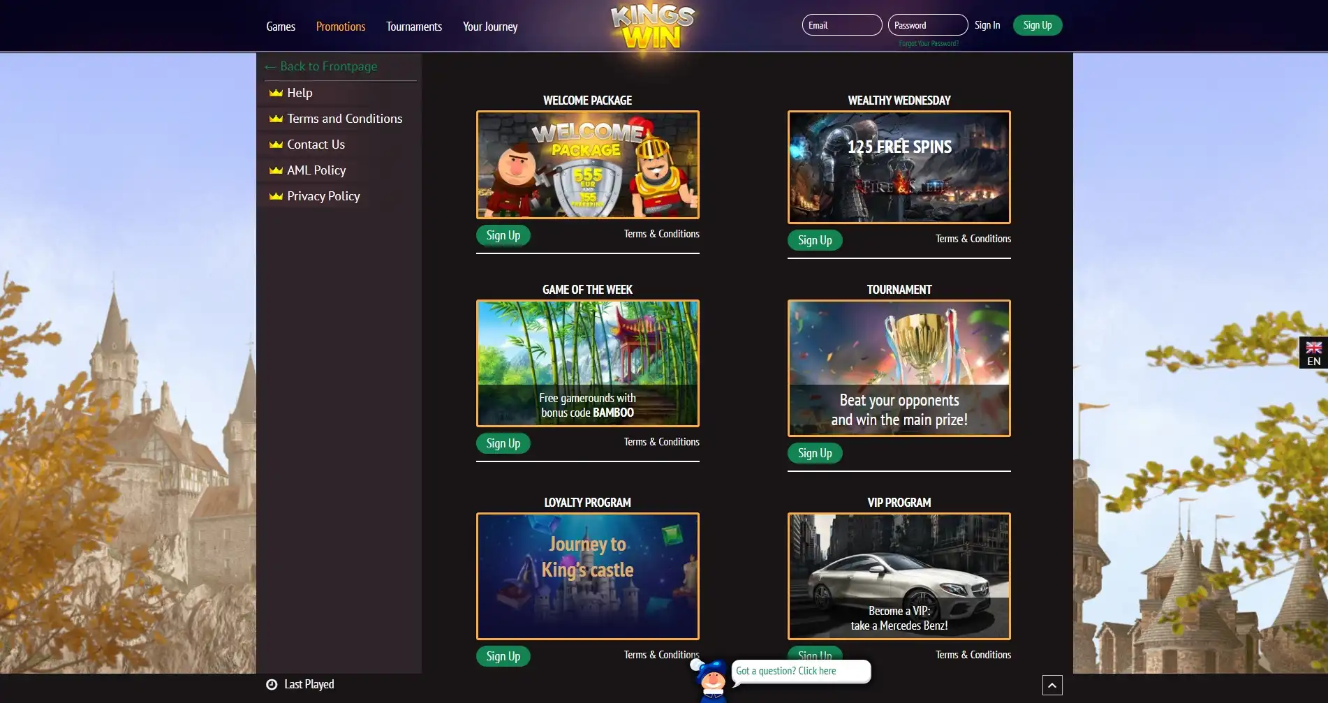 KingsWin Casino No Deposit Bonus