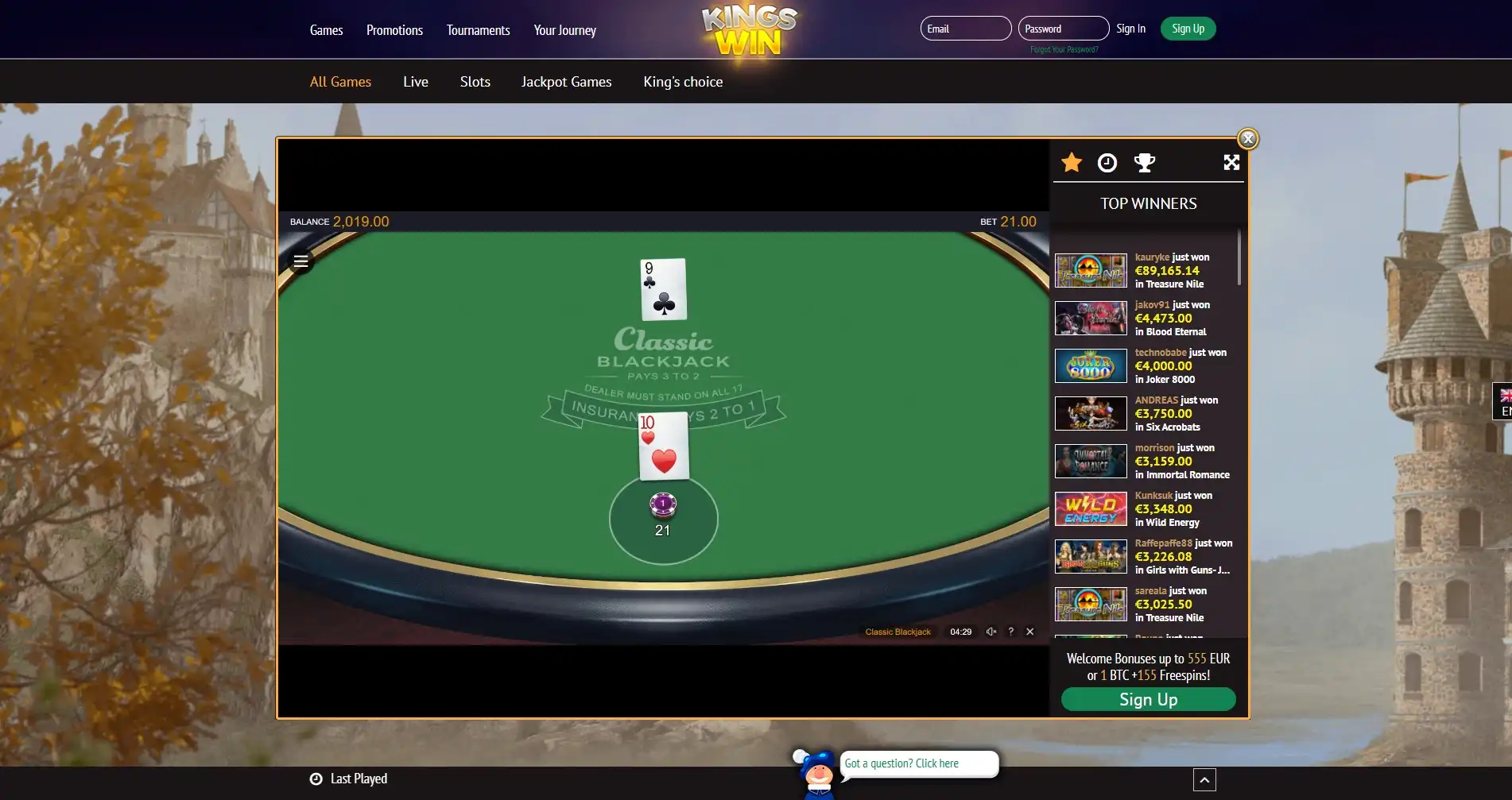 KingsWin Casino Slots