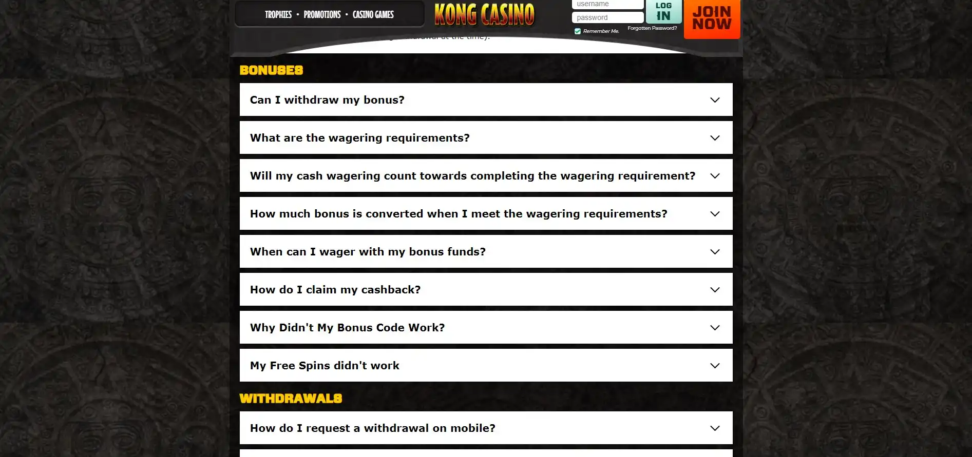 Kong Casino No Deposit Bonus