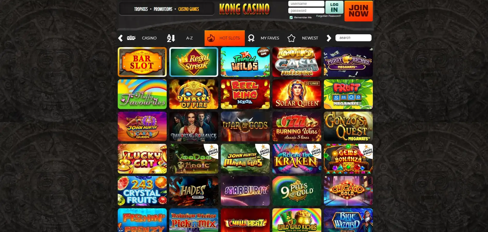 Kong Casino Games
