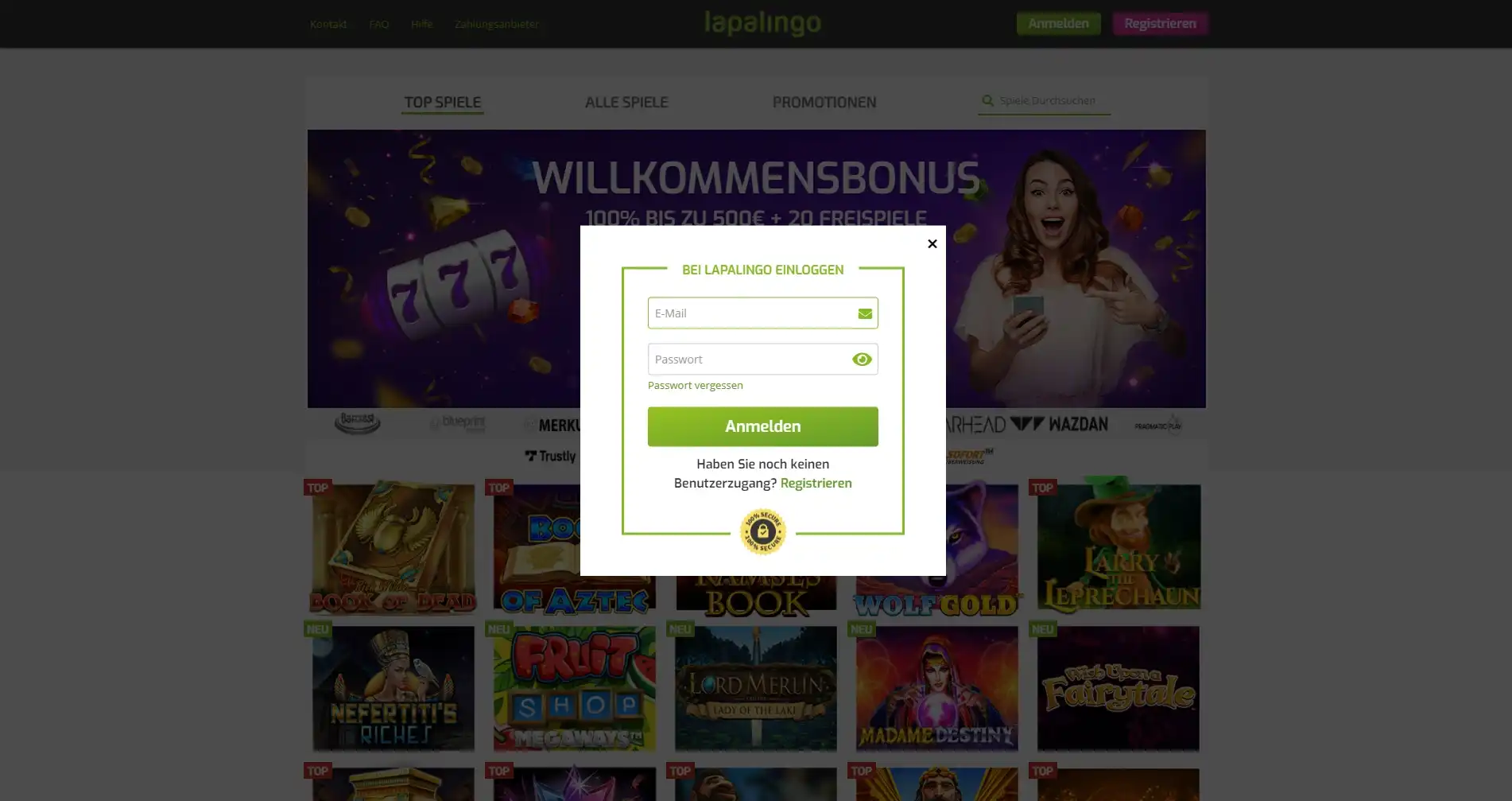 Lapalingo Casino Login
