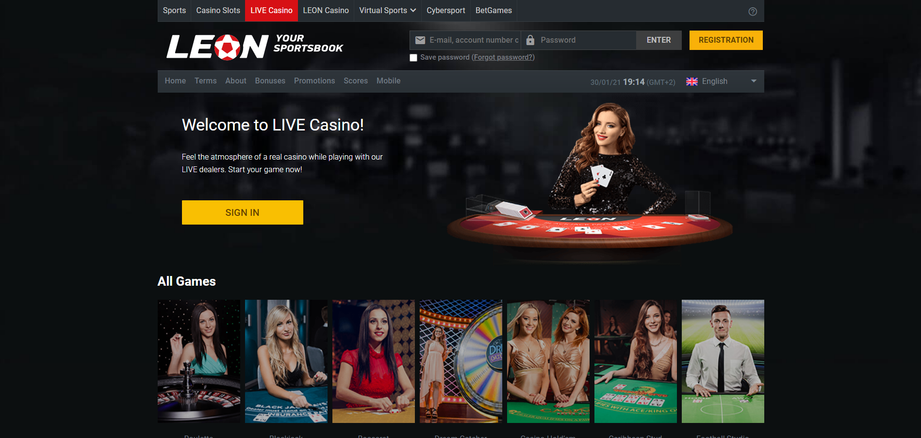 Leon Casino Live Dealer Games