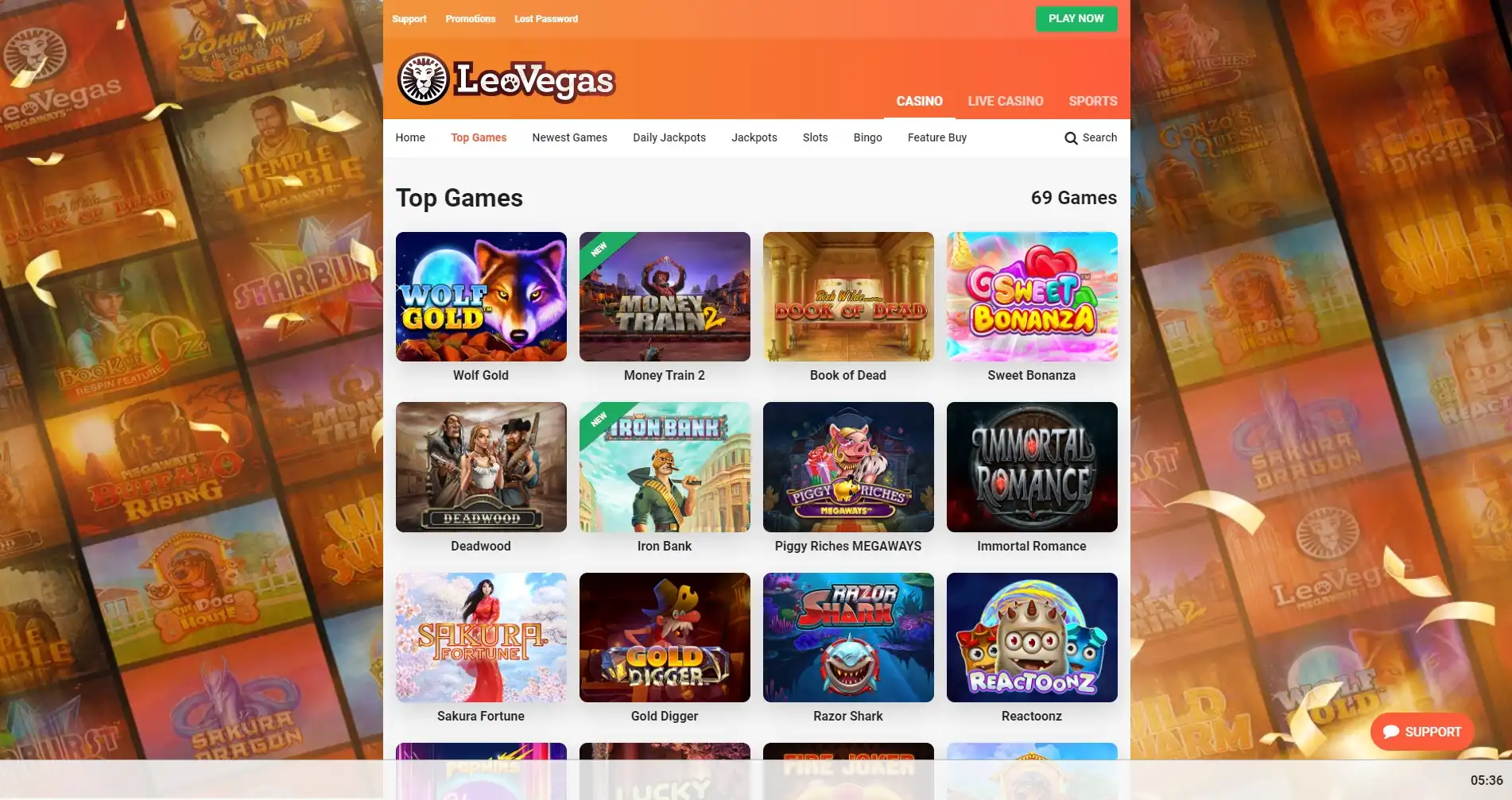 Leo Vegas Casino Games