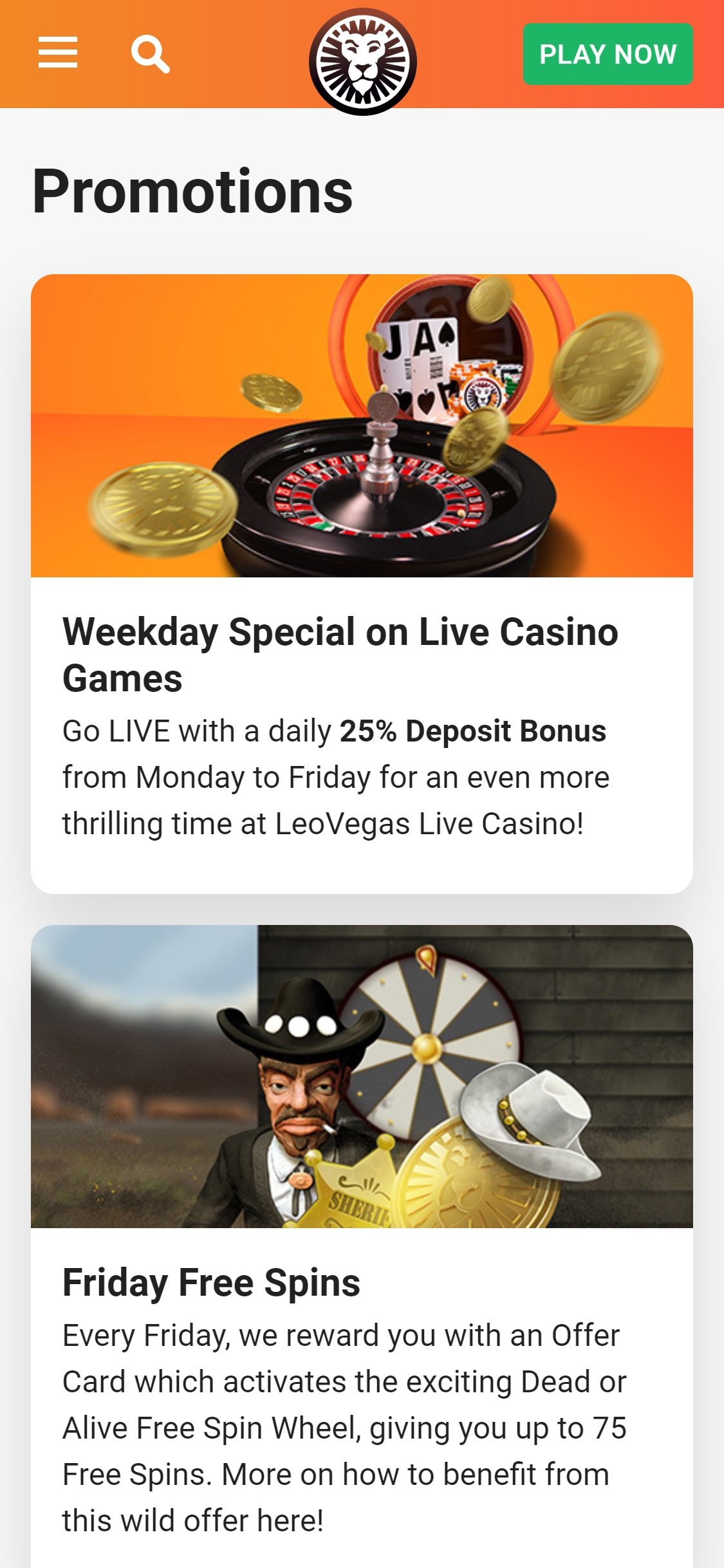 Leo Vegas Casino Mobile No Deposit Bonus Review