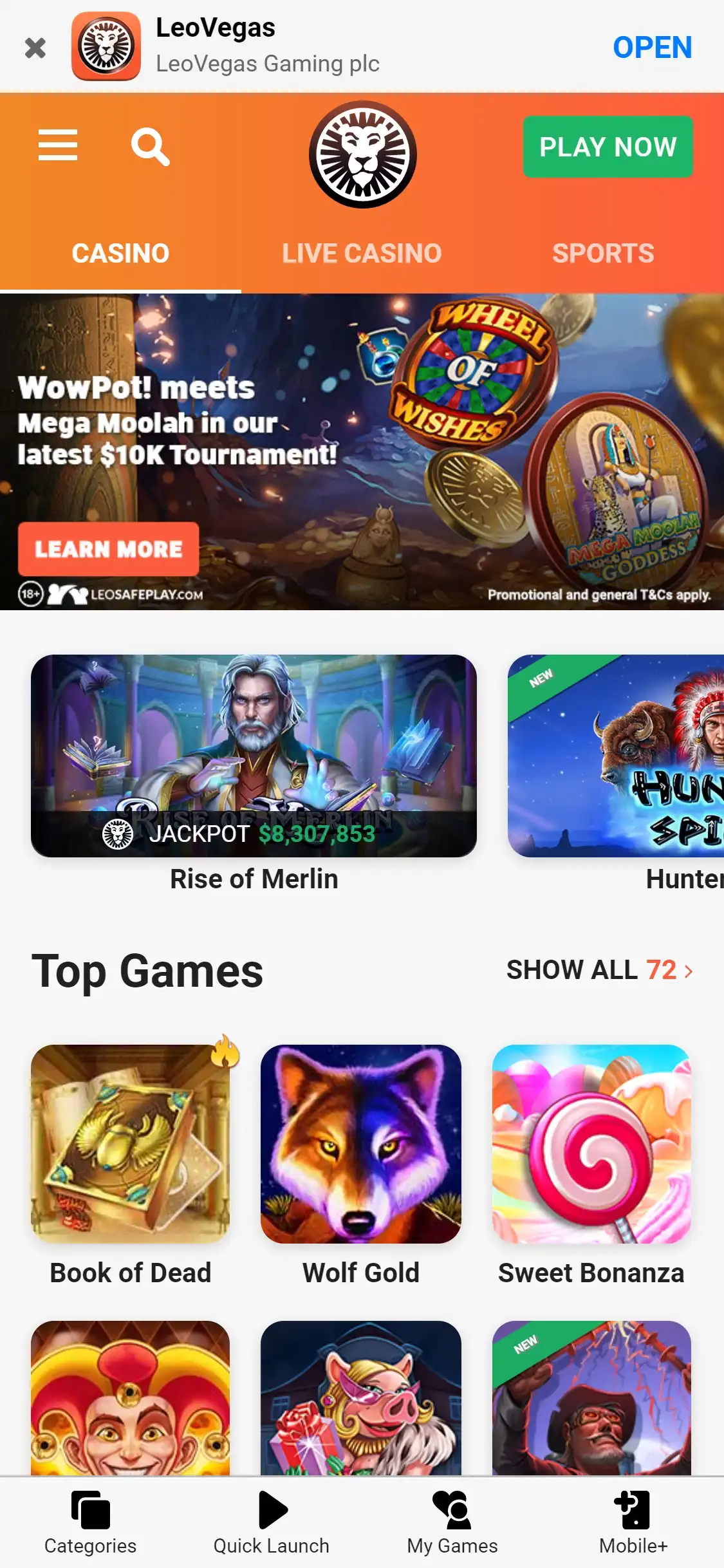 Leo Vegas Casino Mobile Review