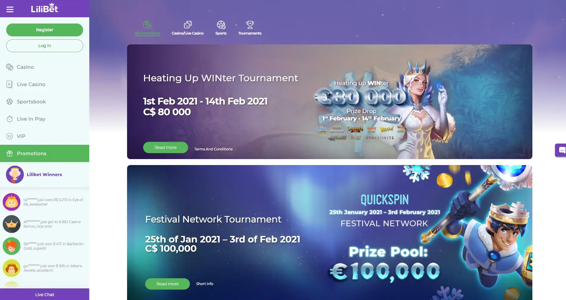Lilibet Casino No Deposit Bonus