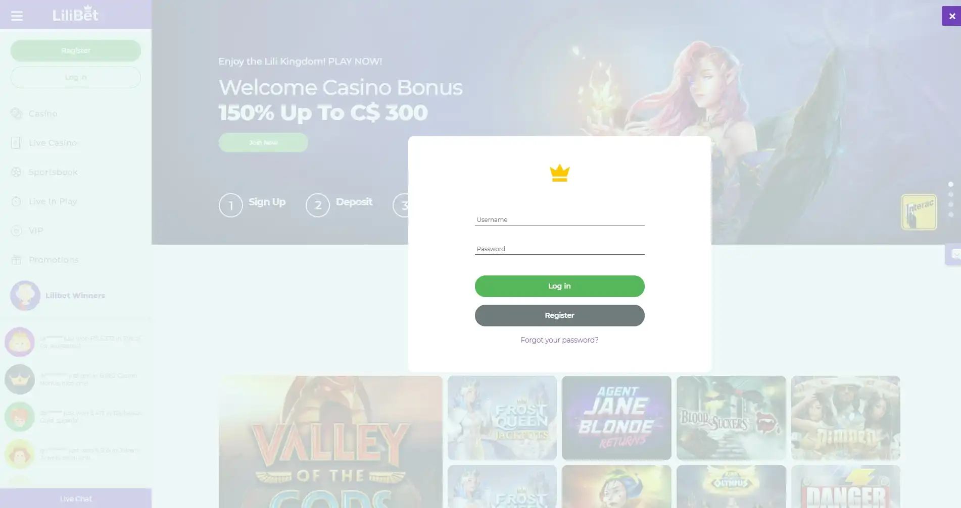 Lilibet Casino Login