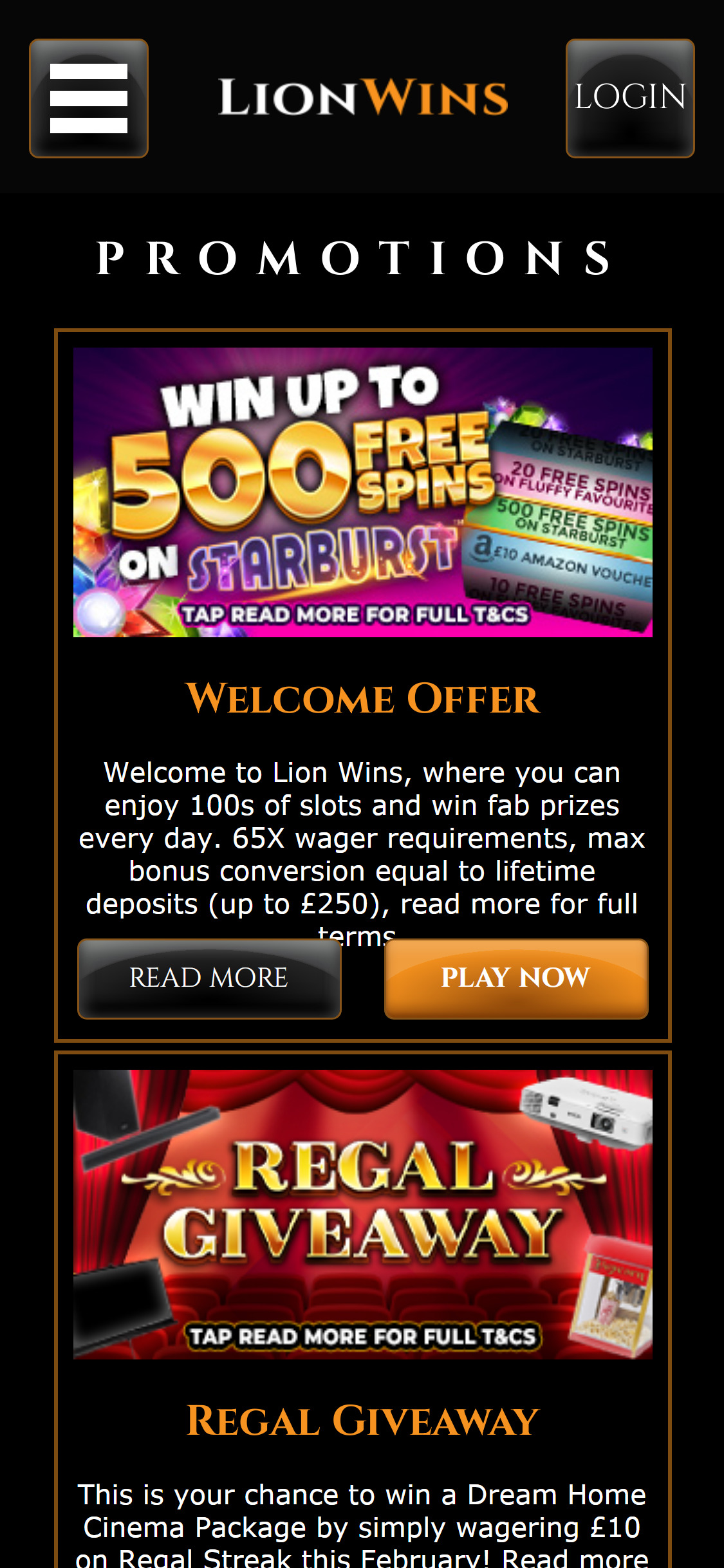 Lion Wins Casino Mobile No Deposit Bonus Review