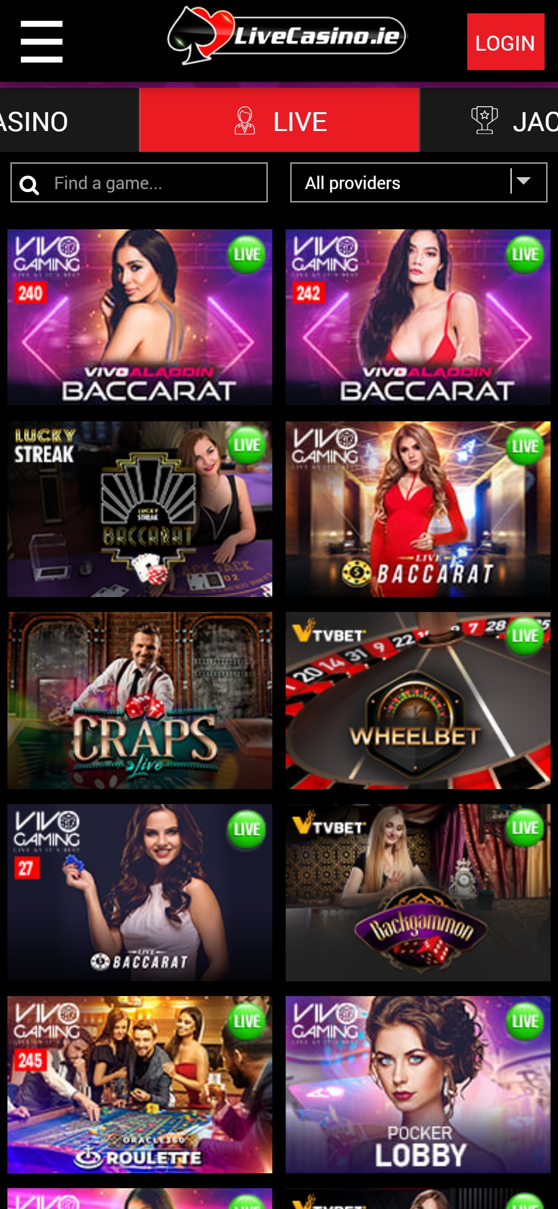 Live Casino Ireland Mobile Live Dealer Games Review