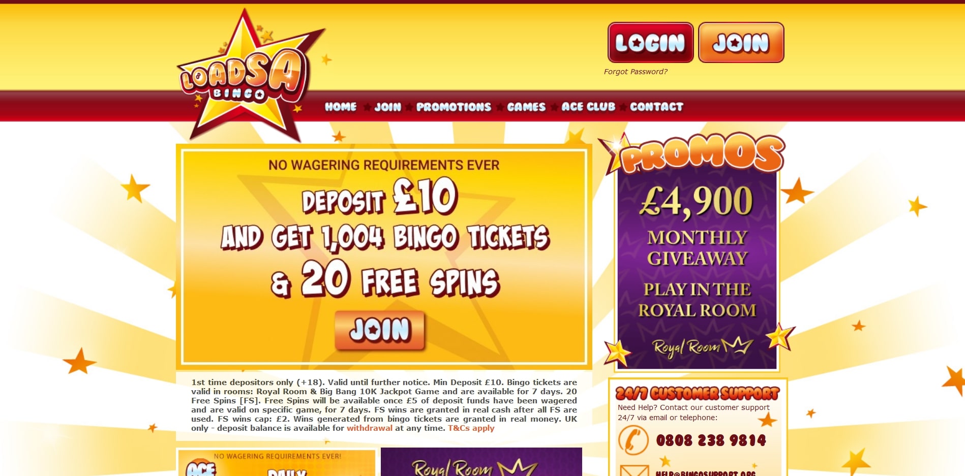 Loadsa Bingo Casino Review