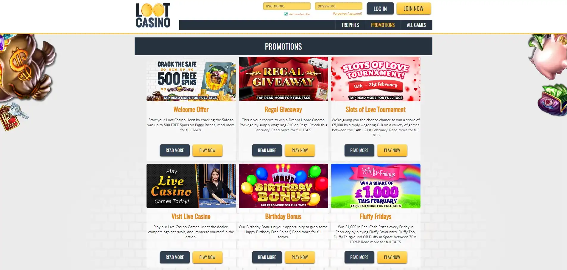 Loot Casino No Deposit Bonus