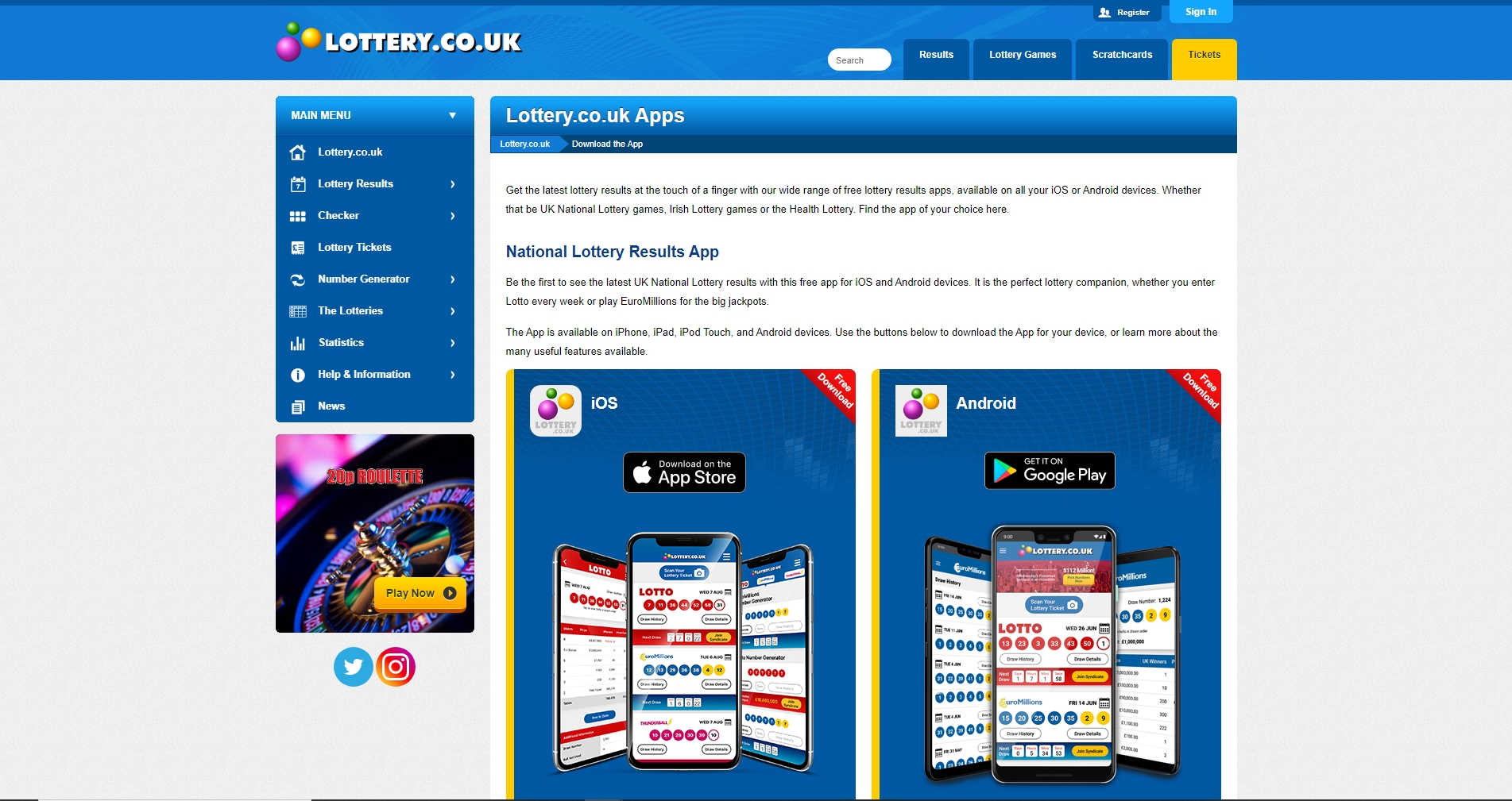 Lottery UK Casino App