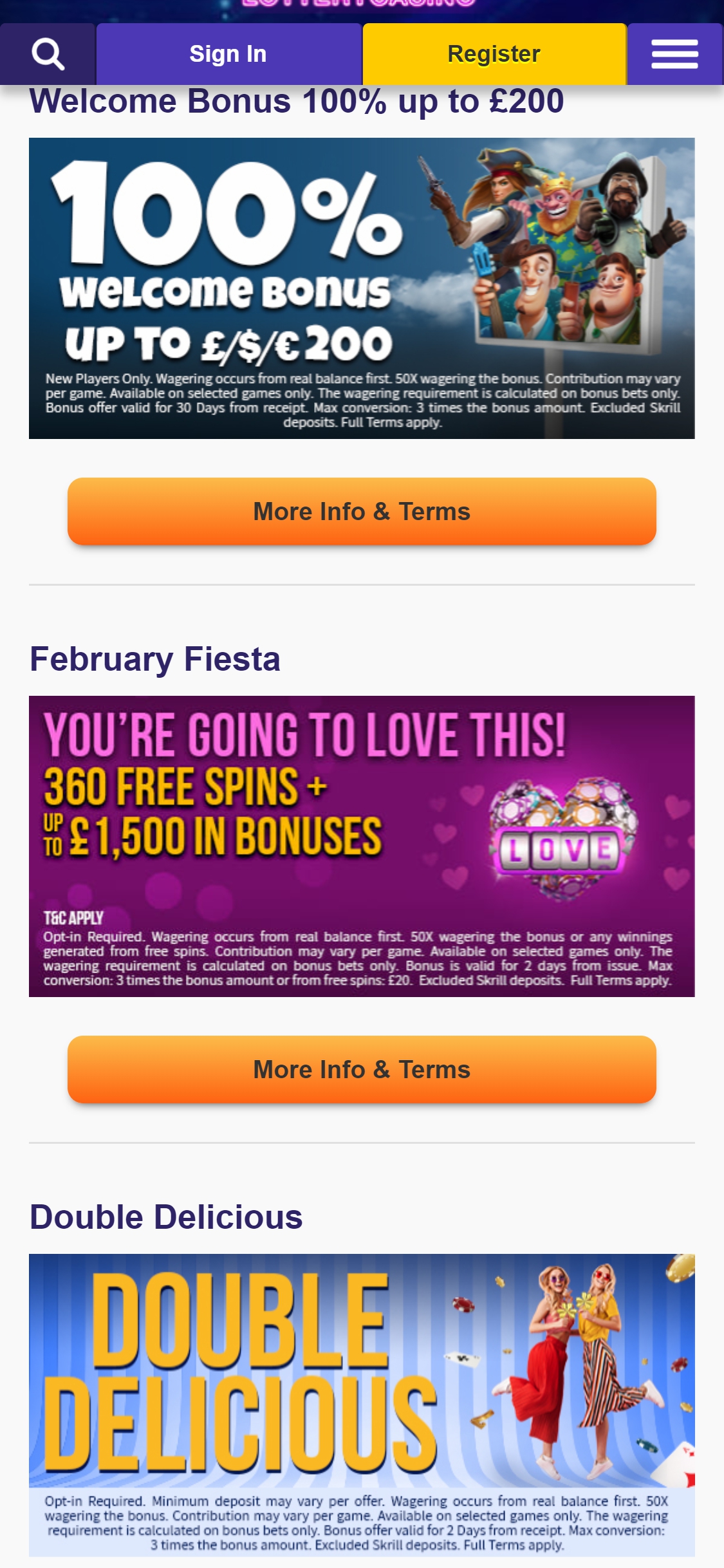 Lottery Casino Mobile No Deposit Bonus Review