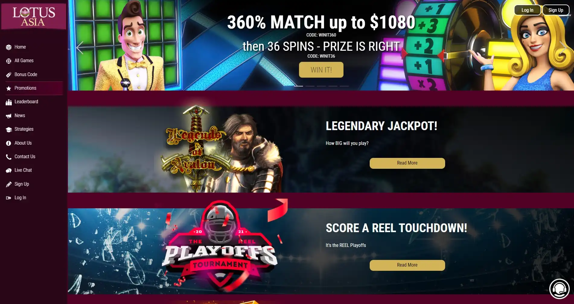 Lotus Asia Casino No Deposit Bonus