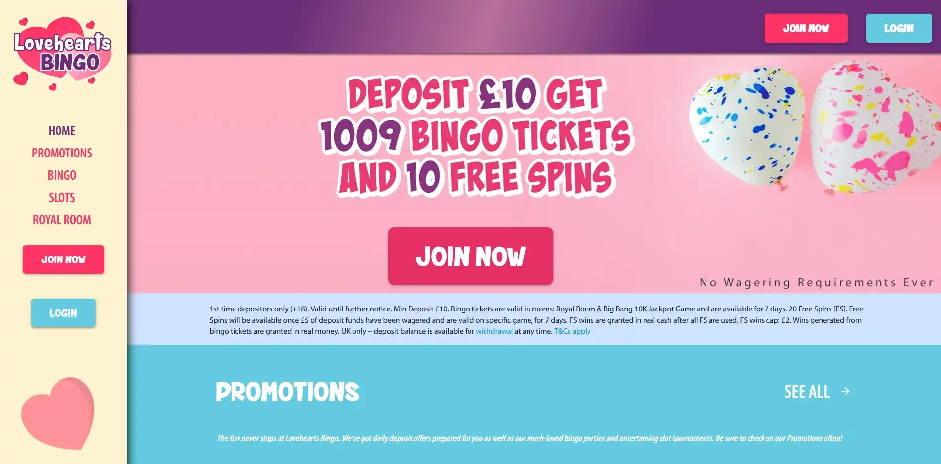 Love Hearts Bingo Casino Review