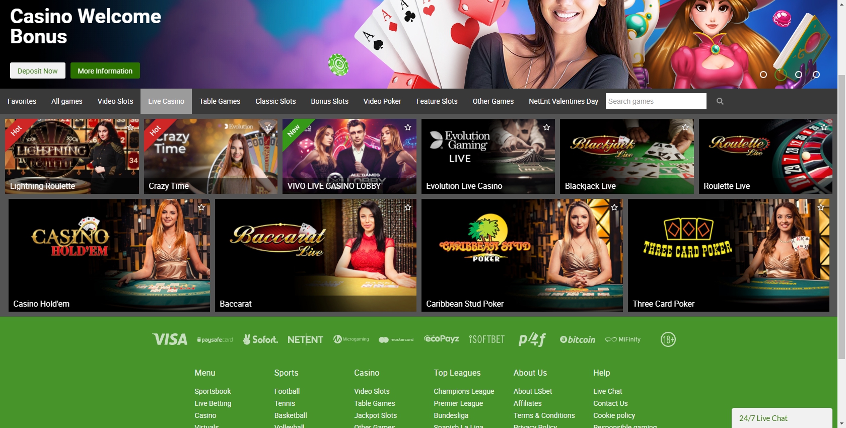 LS Bet Casino Live Dealer Games