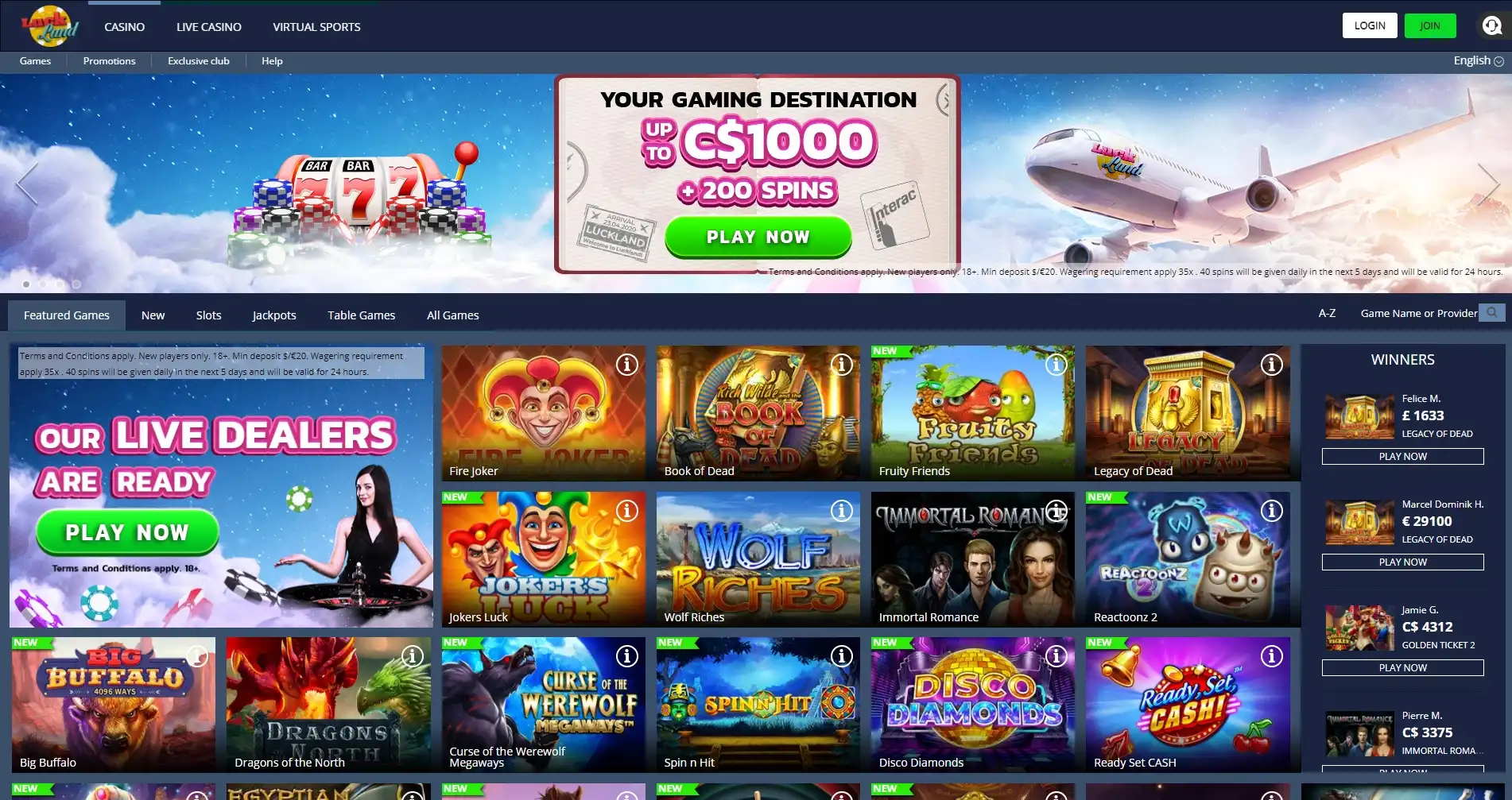LuckLand Casino Review