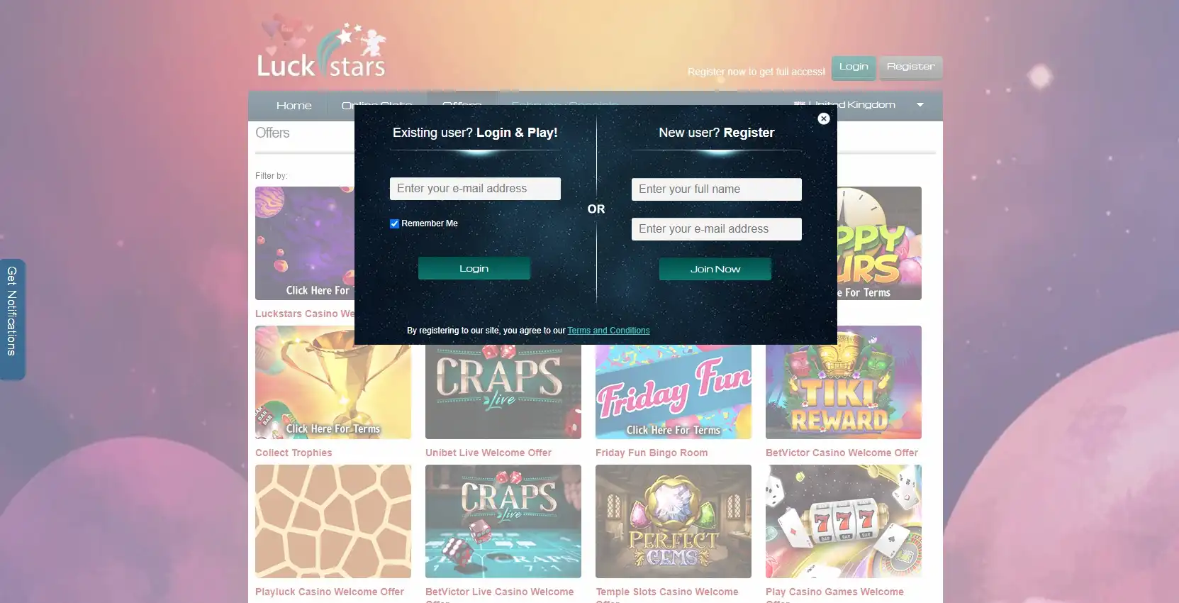 LuckStars Login