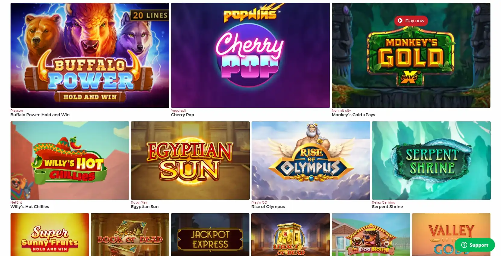 Lucky 31 Casino Games