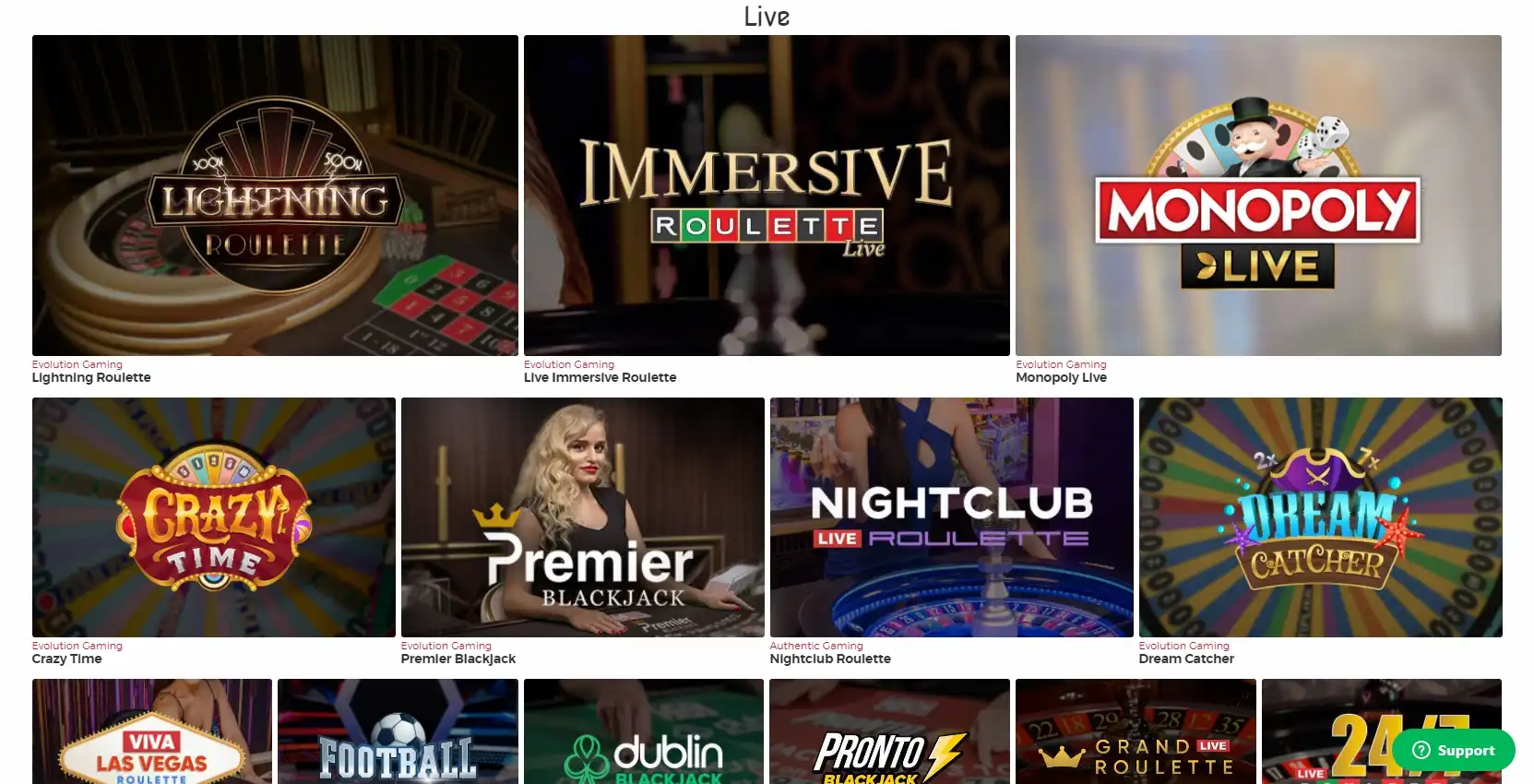 Lucky 31 Casino Live Dealer Games
